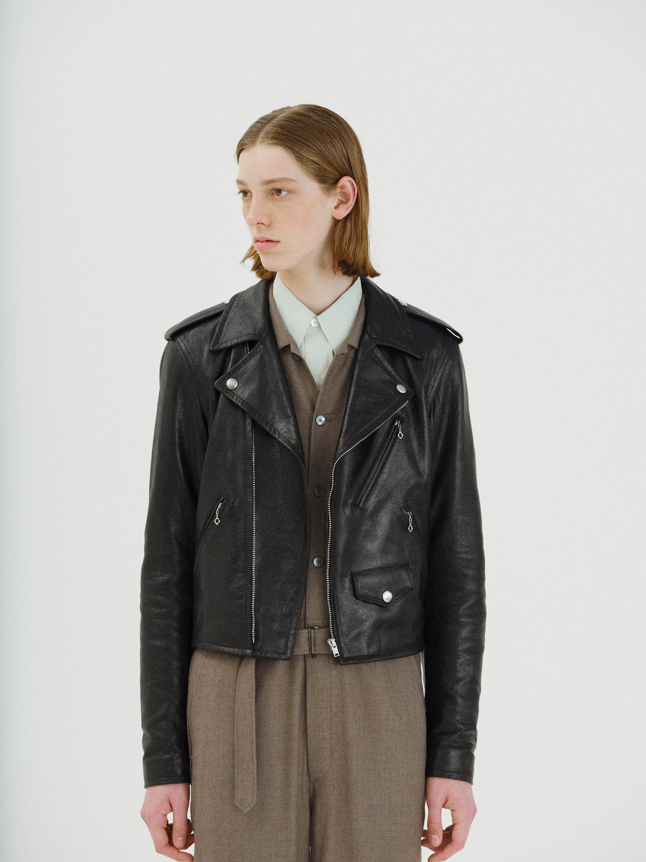 LAMB LEATHER RIDERS JACKET 詳細画像 BLACK 2