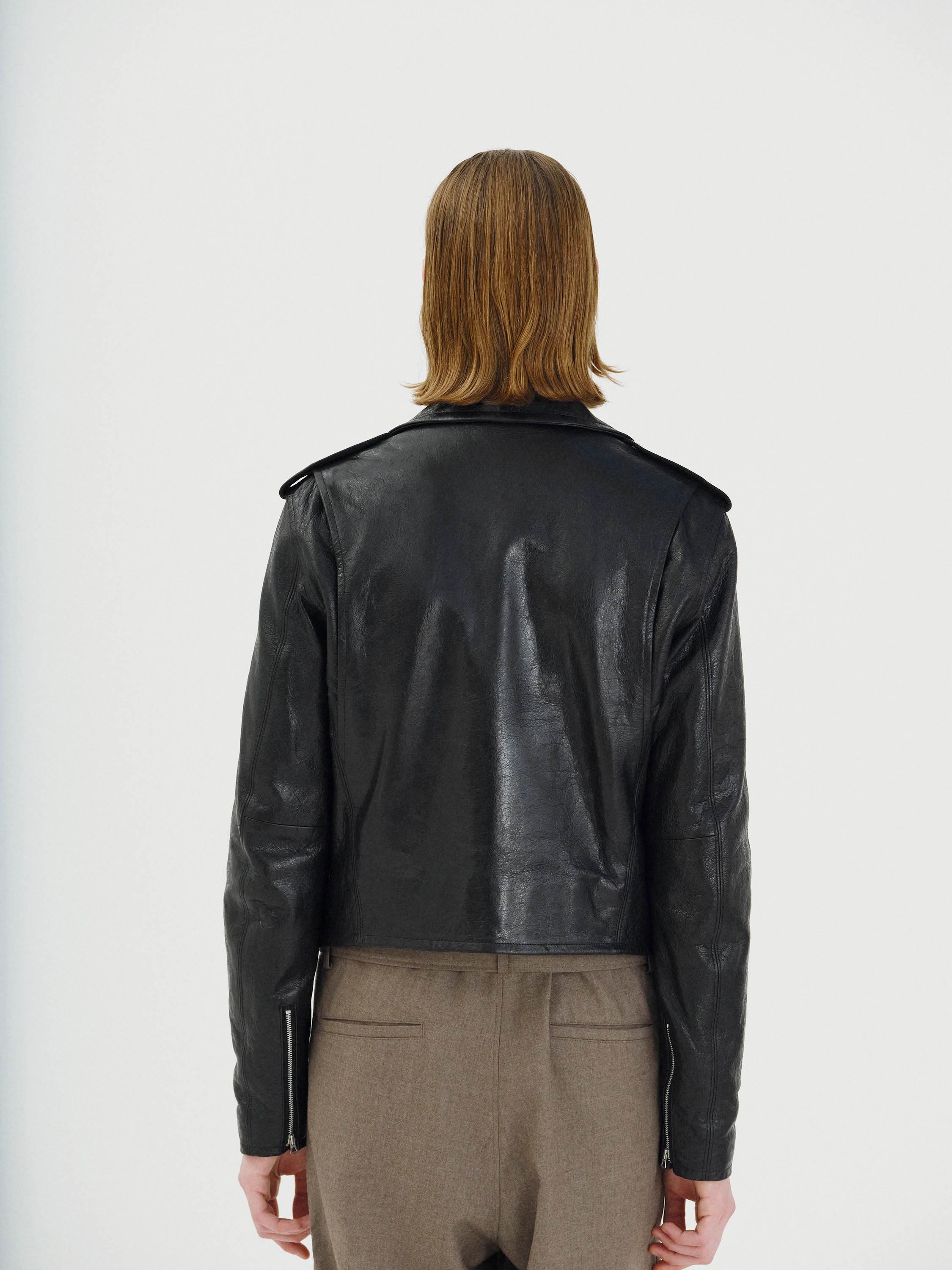 LAMB LEATHER RIDERS JACKET 詳細画像 BLACK 3