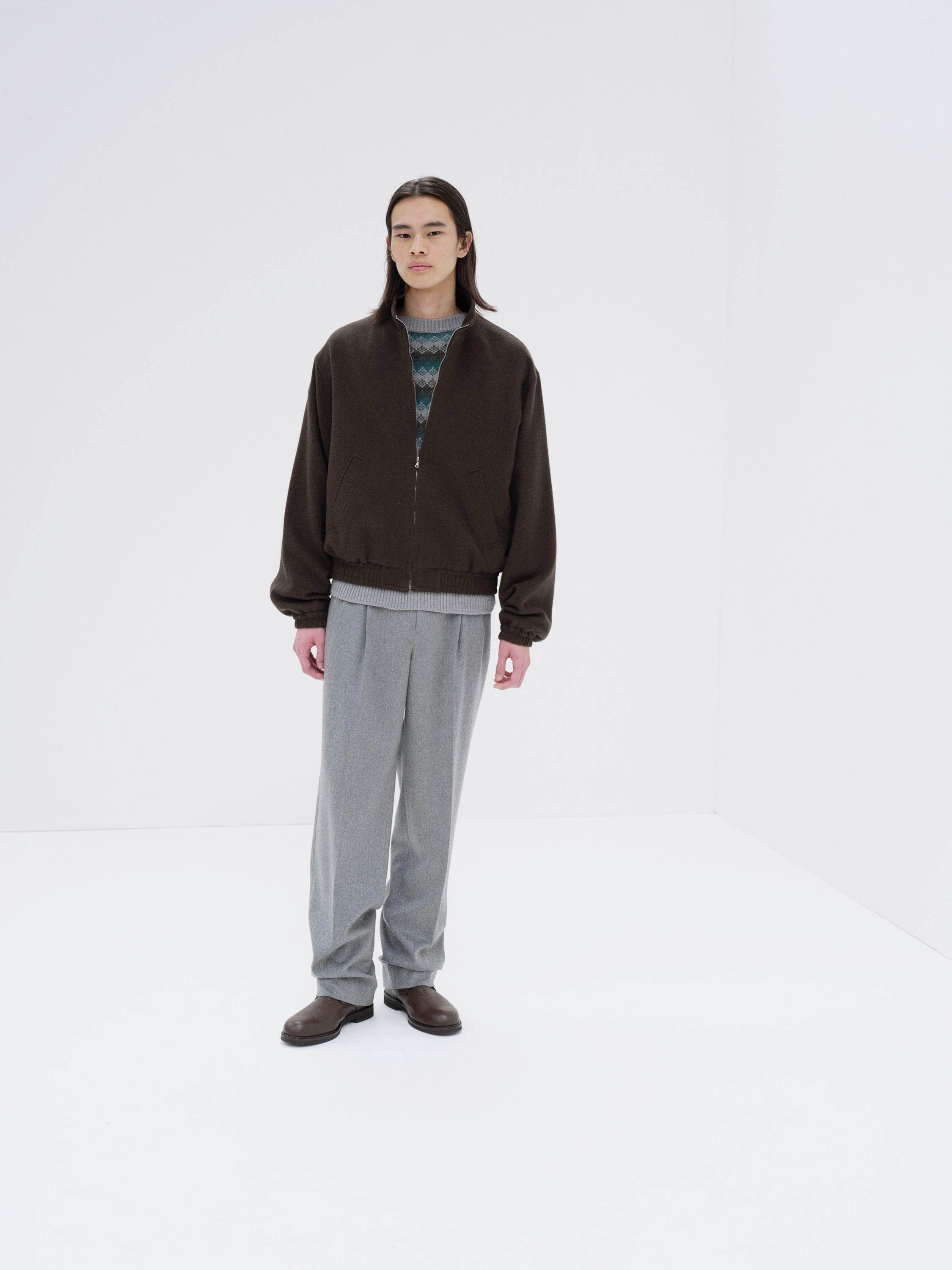 AURALEE｜HOOD/ZIP-UP (BABY CAMEL FLANNEL P/O PARKA DARK 오라리 베이비 카멜 플란넬 P/O 파카 다크 브라운 | Auralee | KREAM