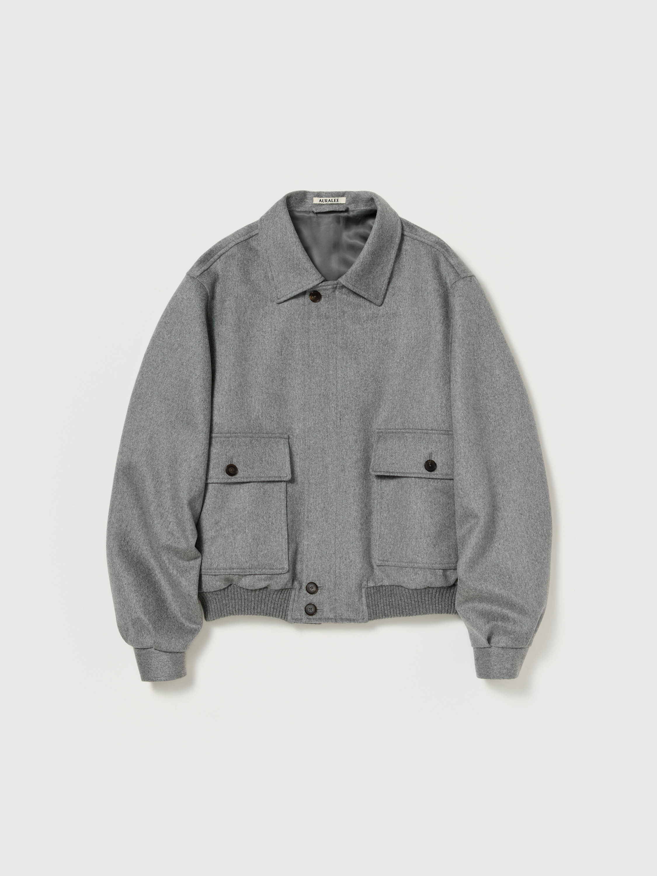 CASHMERE MOLESKIN ZIP BLOUSON 詳細画像 TOP GRAY 5