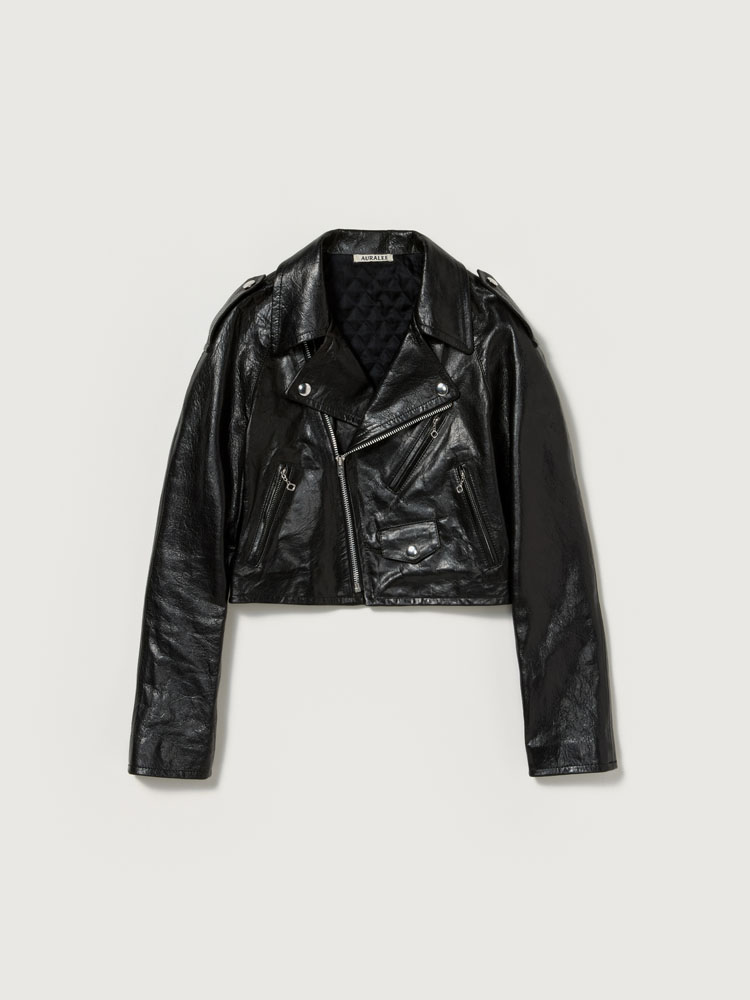 LAMB LEATHER CROPPED RIDERS JACKET