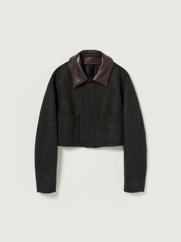SHETLAND WOOL DOUBLE CLOTH BLOUSON