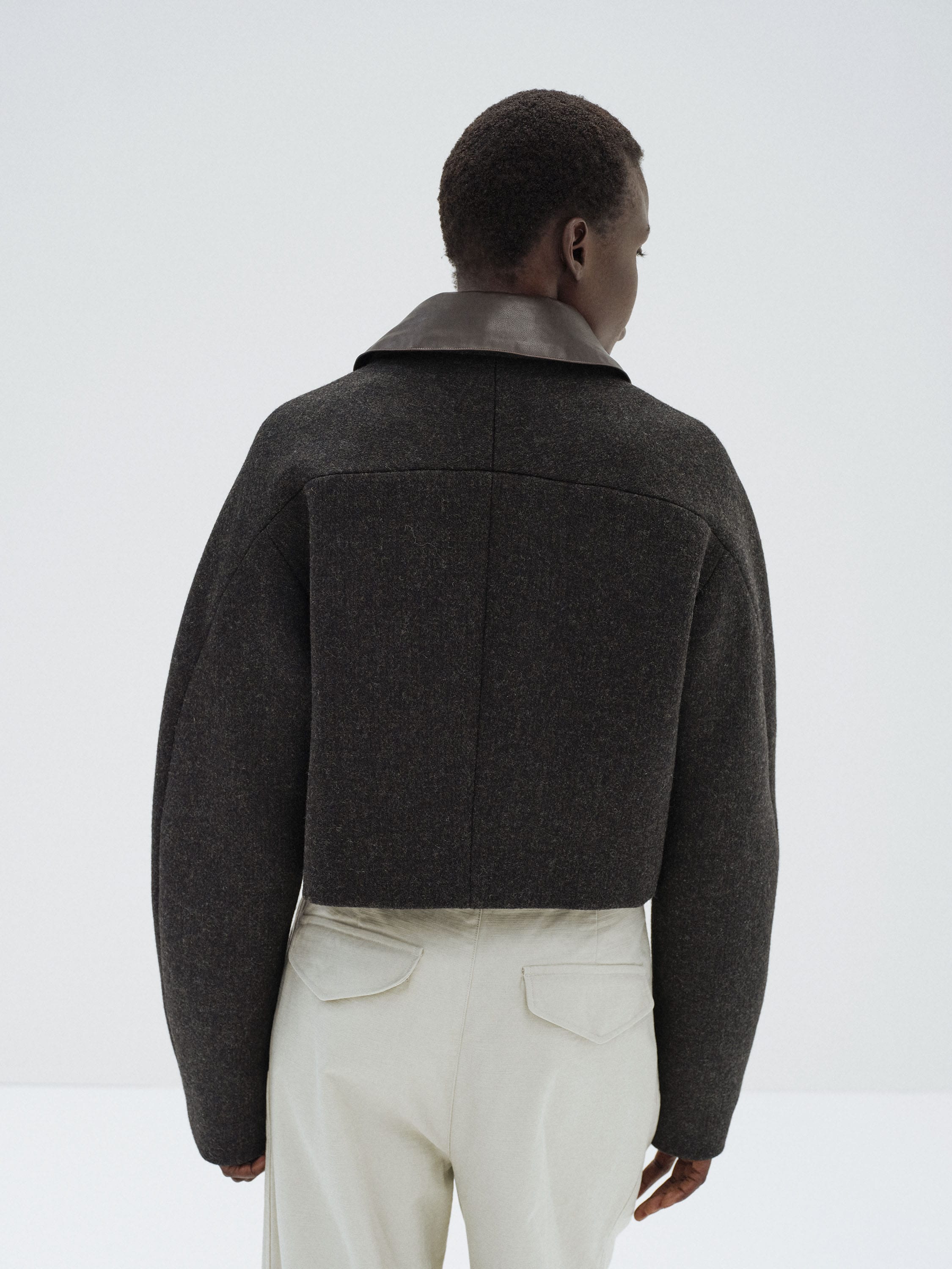 SHETLAND WOOL DOUBLE CLOTH BLOUSON 詳細画像 DARK CHARCOAL 4
