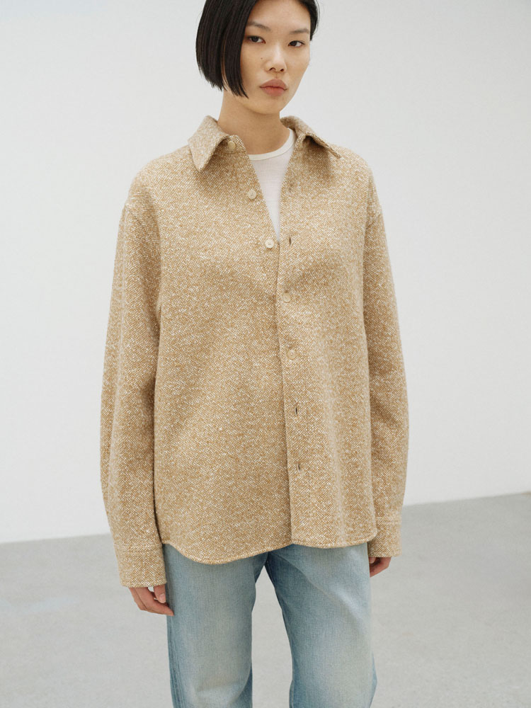 HOMESPUN TWEED  SHIRT BLOUSON