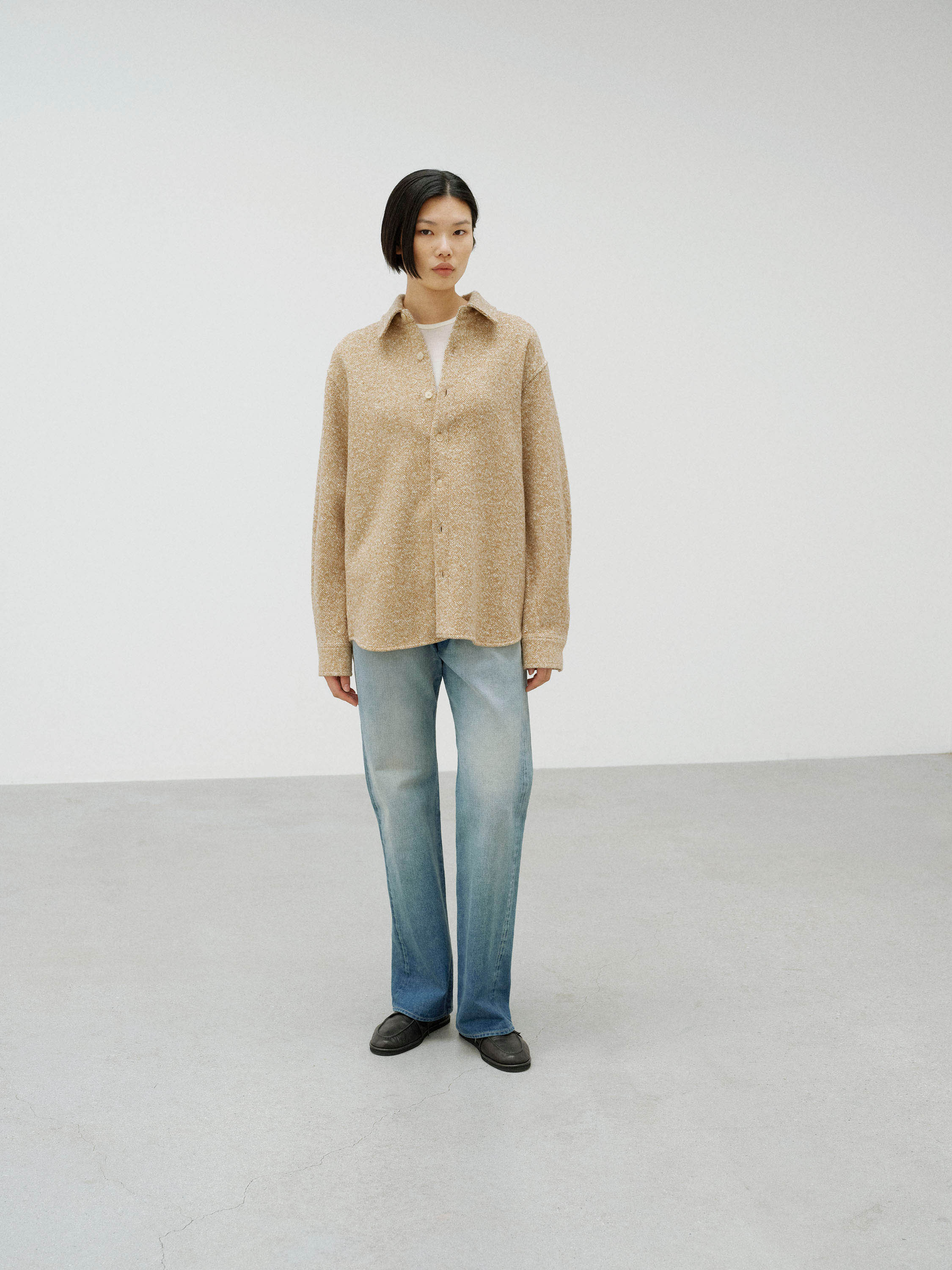 HOMESPUN TWEED SHIRT BLOUSON - AURALEE Official Website
