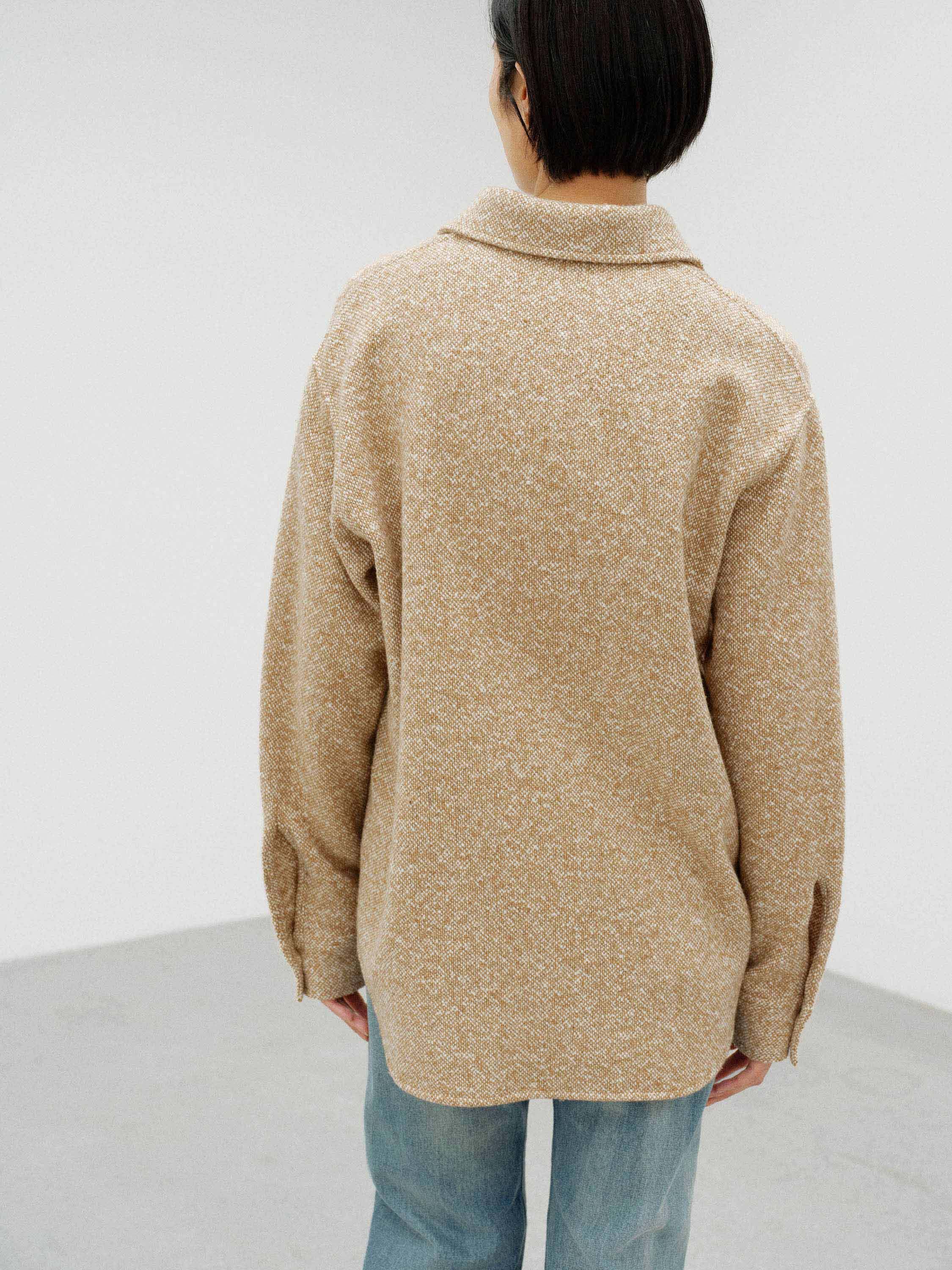 HOMESPUN TWEED  SHIRT BLOUSON 詳細画像 CAMEL BEIGE 4