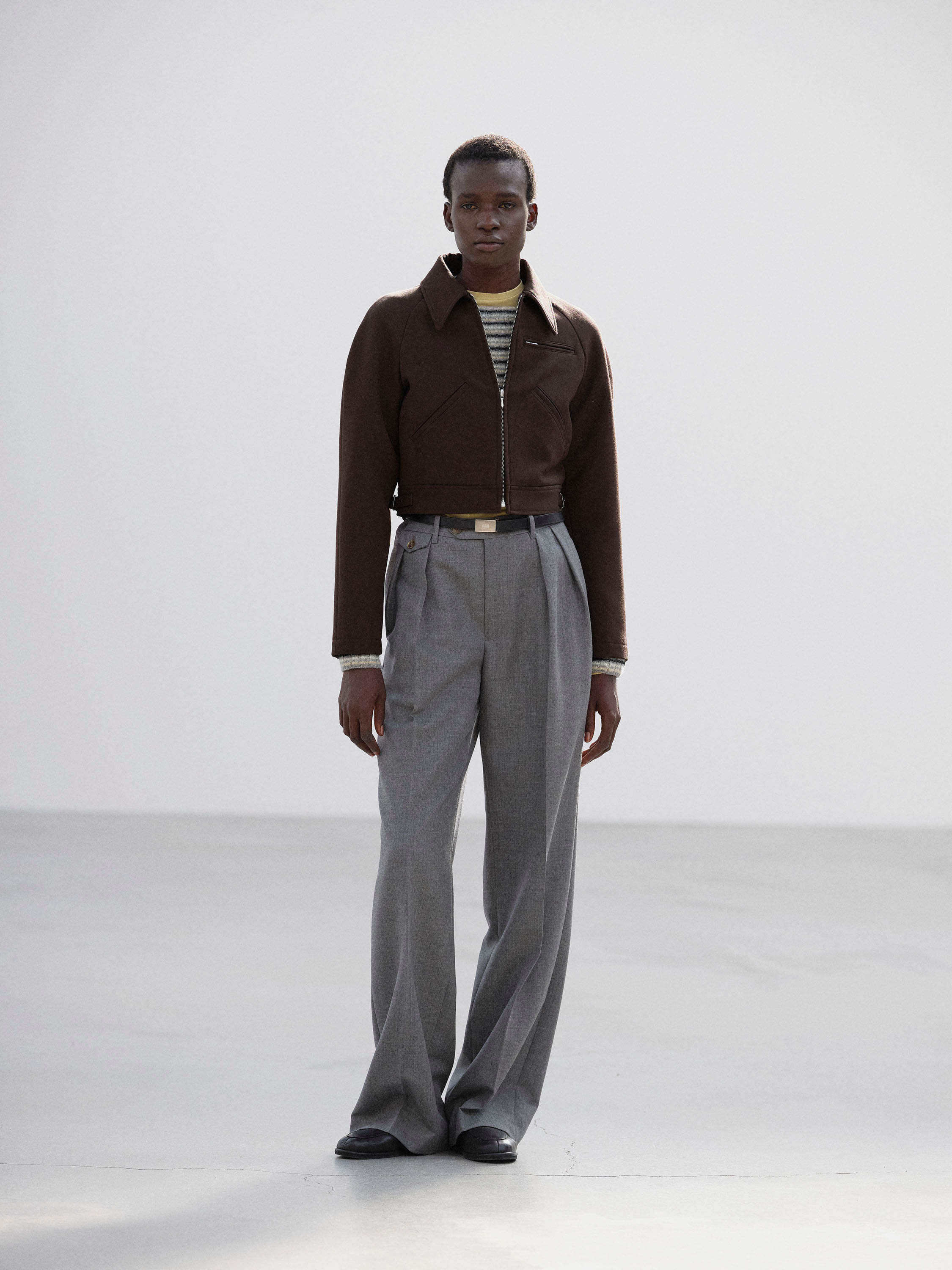 TWISTED DOUBLE CLOTH CROPPED ZIP BLOUSON - AURALEE Official
