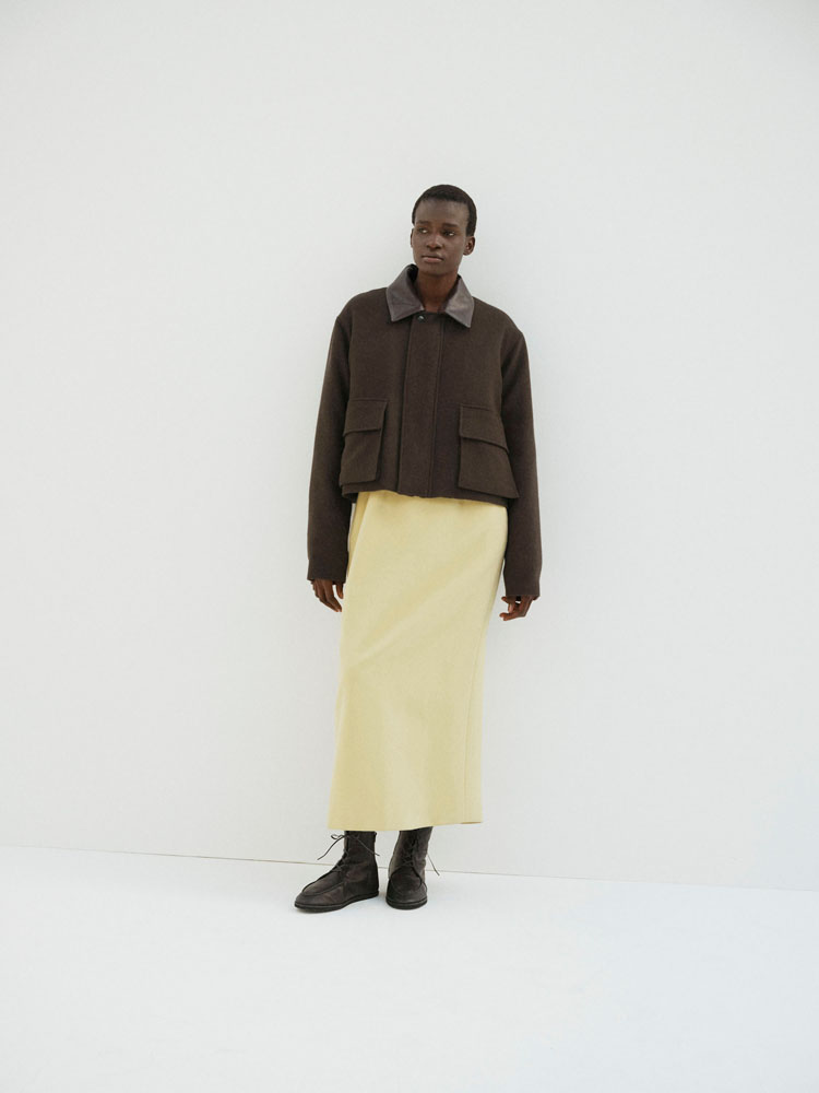 BABY CAMEL FLANNEL PADDED SHORT BLOUSON - AURALEE Official Website