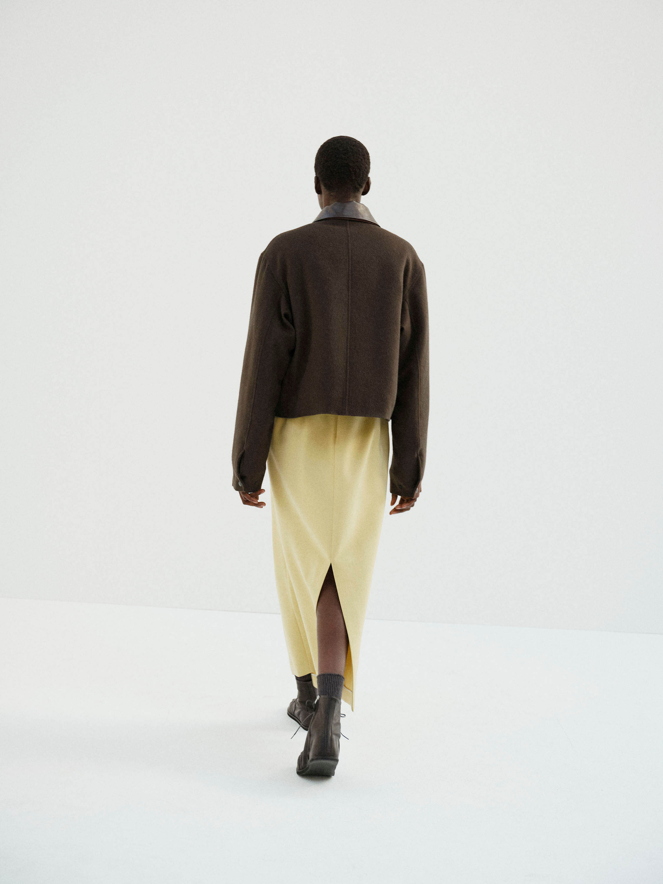 BABY CAMEL FLANNEL PADDED SHORT BLOUSON 詳細画像 DARK BROWN 4