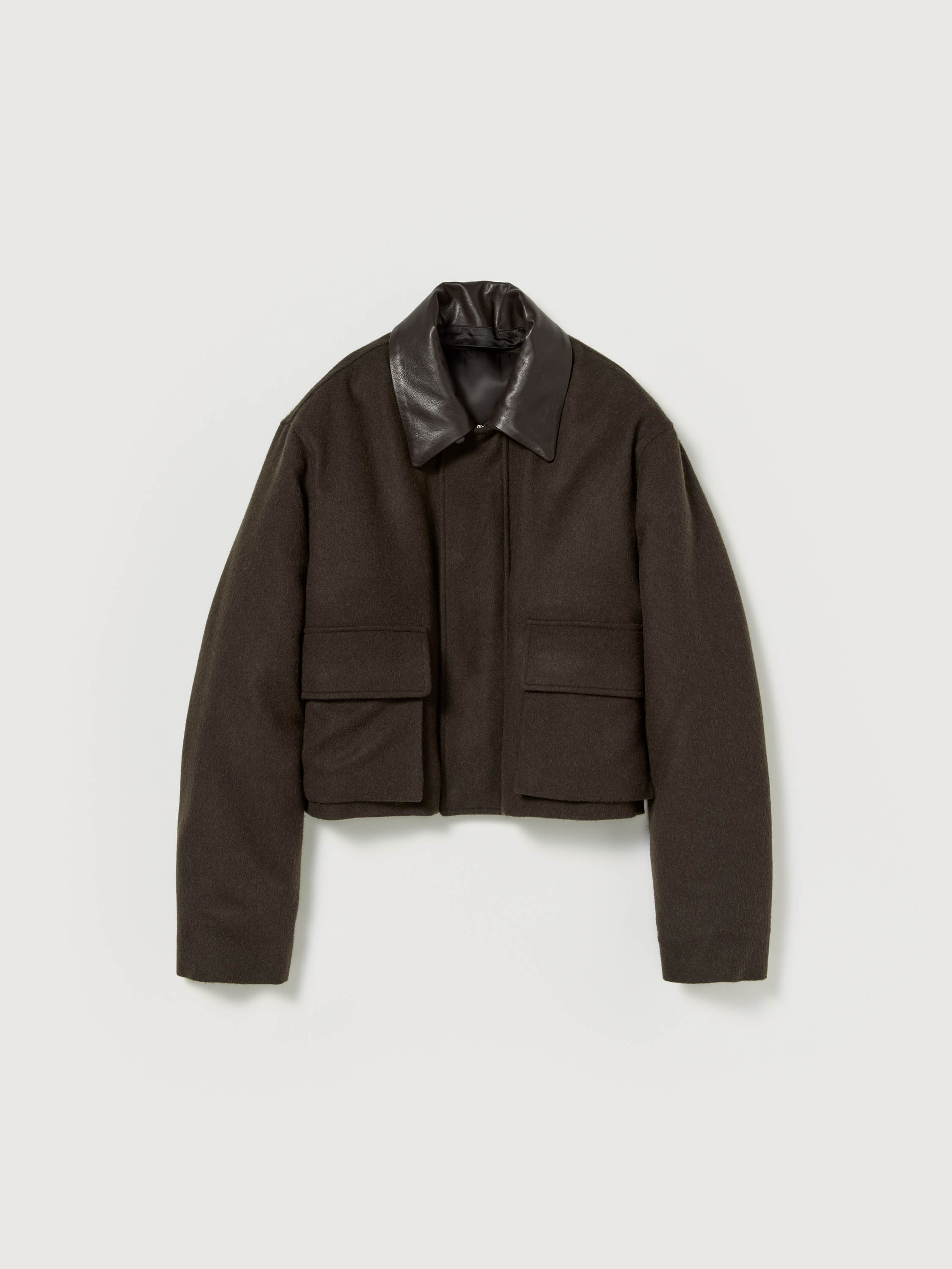 BABY CAMEL FLANNEL PADDED SHORT BLOUSON 詳細画像 DARK BROWN 5