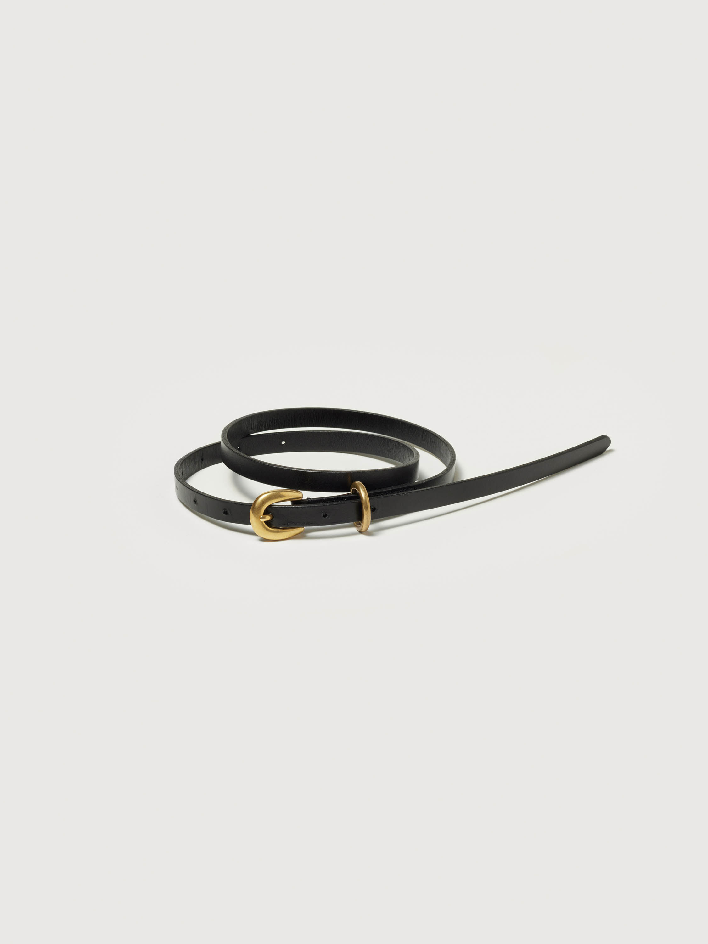 LEATHER NARROW BELT 詳細画像 BLACK 1