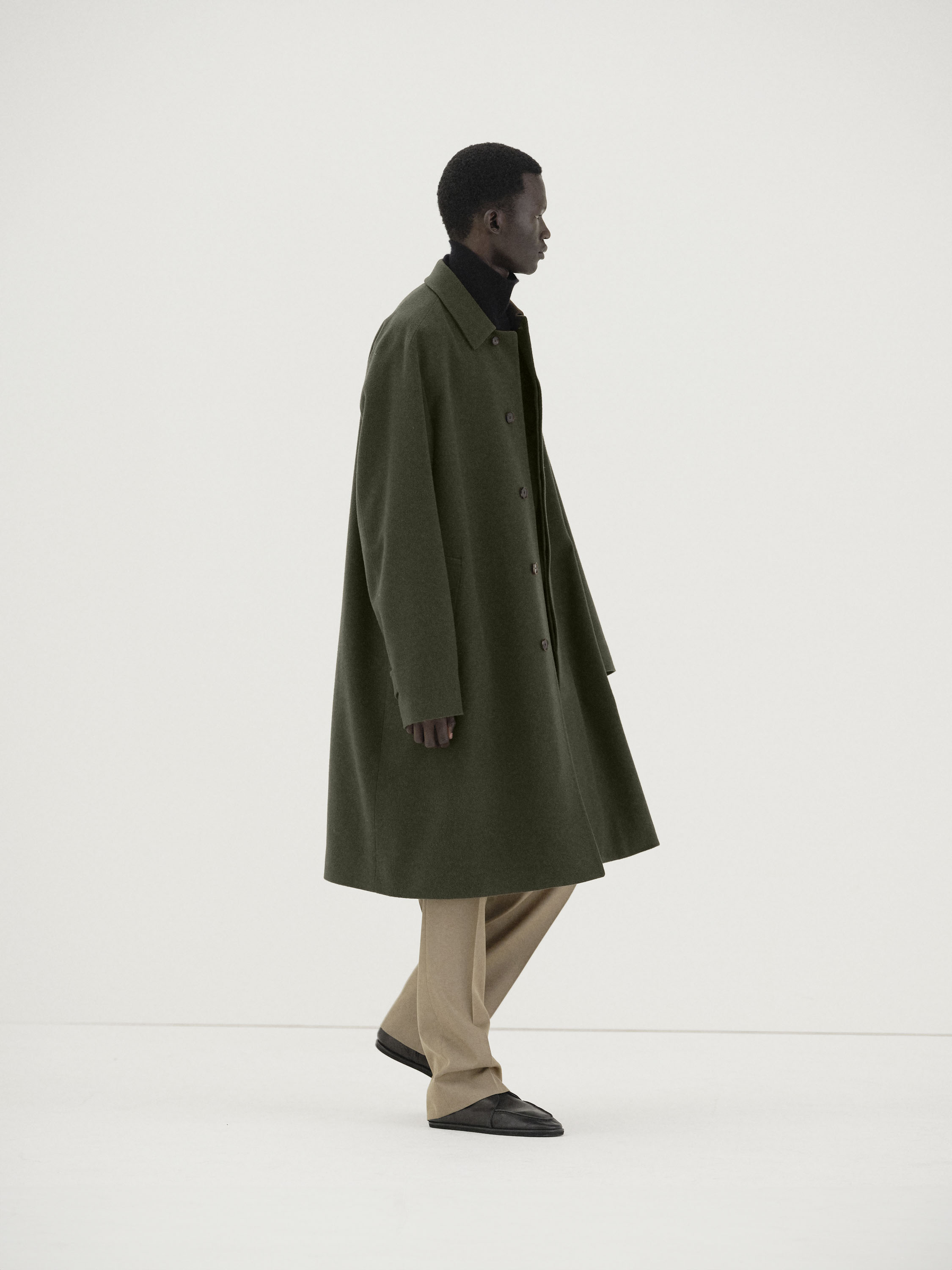 BABY CAMEL FLANNEL COAT 詳細画像 DARK OLIVE 3