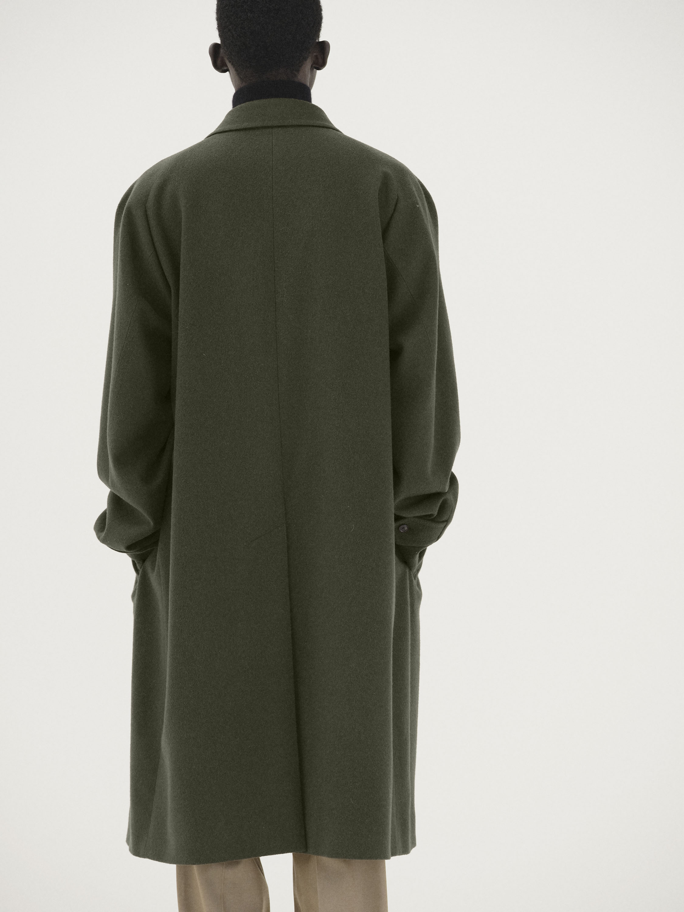 BABY CAMEL FLANNEL COAT 詳細画像 DARK OLIVE 5