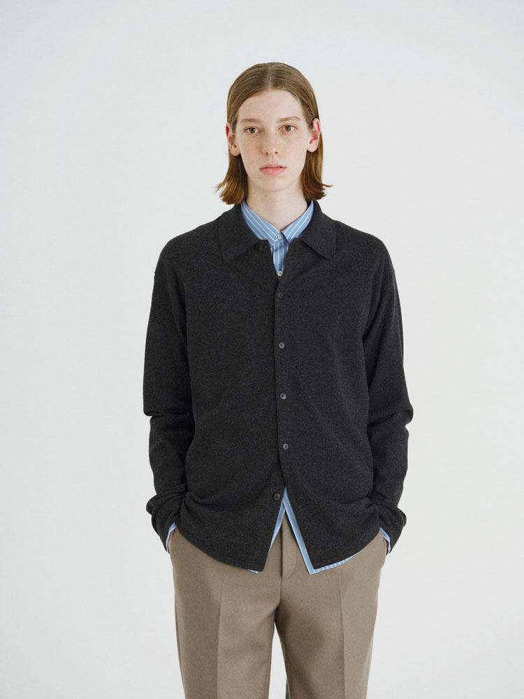 HIGH TWIST WOOL KNIT SHIRT CARDIGAN - AURALEE Official Website