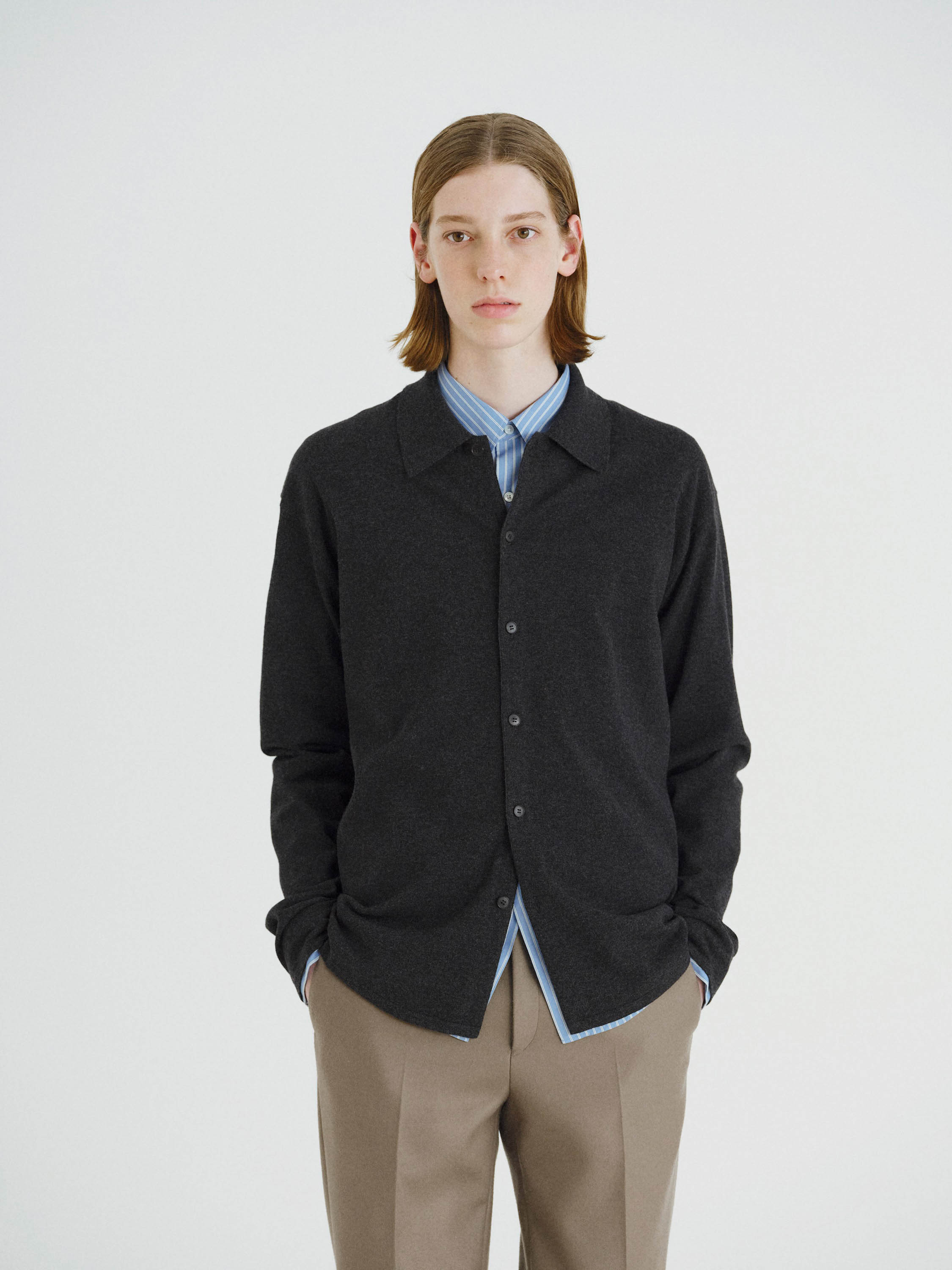 HIGH TWIST WOOL KNIT SHIRT CARDIGAN - AURALEE Official Website