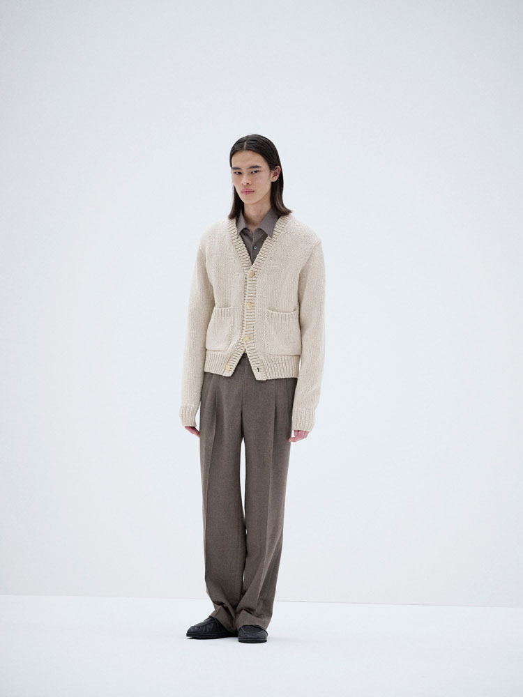 トップス AURALEE FELT WOOL YARN KNIT CARDIGAN WOOL CASHMERE FELTED KNIT CARDIGAN - AURALEE Official Website