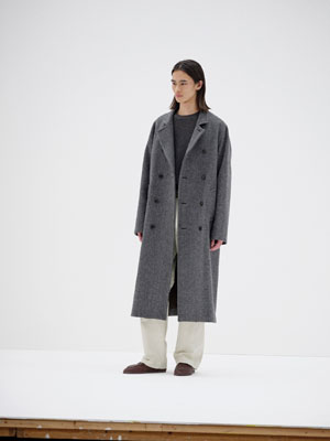 SHETLAND WOOL DOUBLE CLOTH COAT