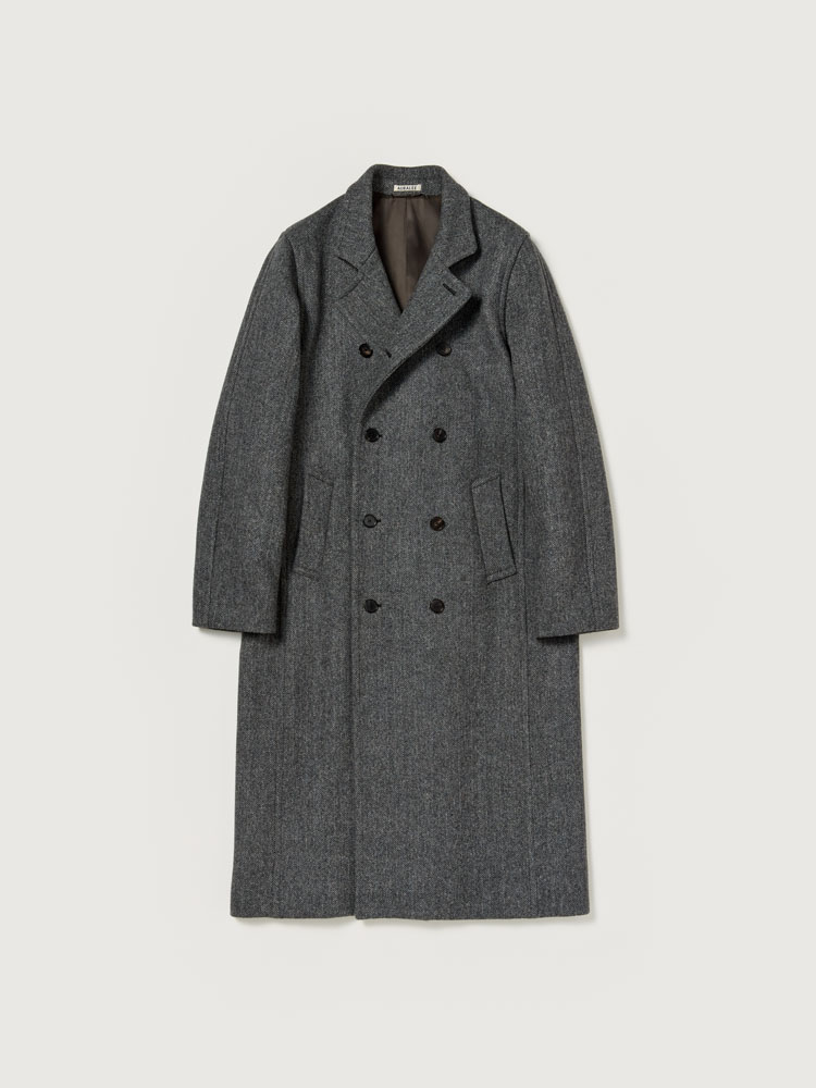 SHETLAND WOOL DOUBLE CLOTH COAT