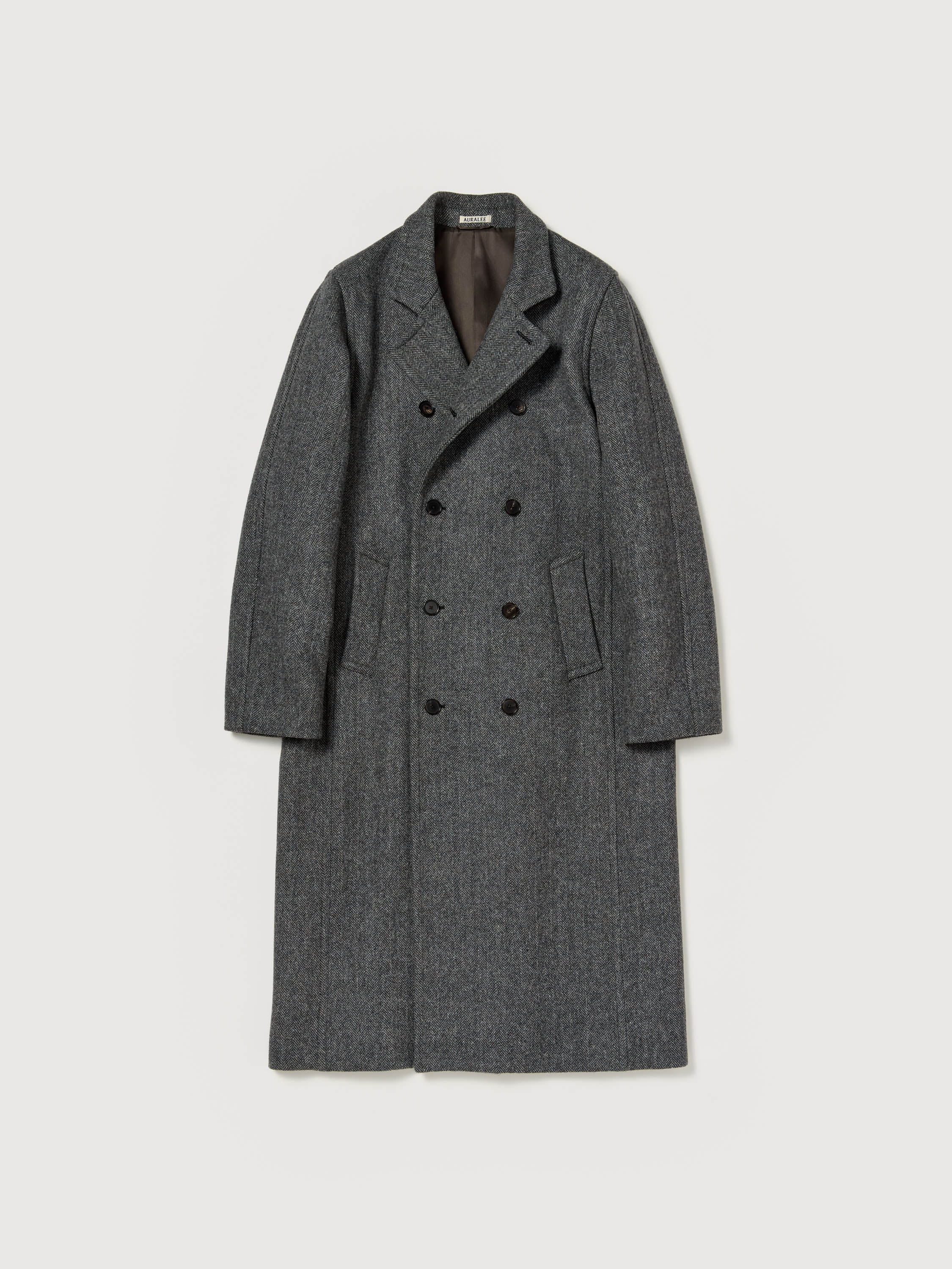 SHETLAND WOOL DOUBLE CLOTH COAT 詳細画像 GRAY HERRINGBONE 5