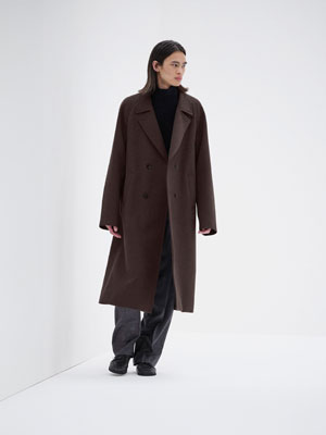 TWISTED DOUBLE CLOTH COAT