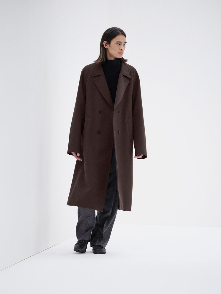 TWISTED DOUBLE CLOTH COAT