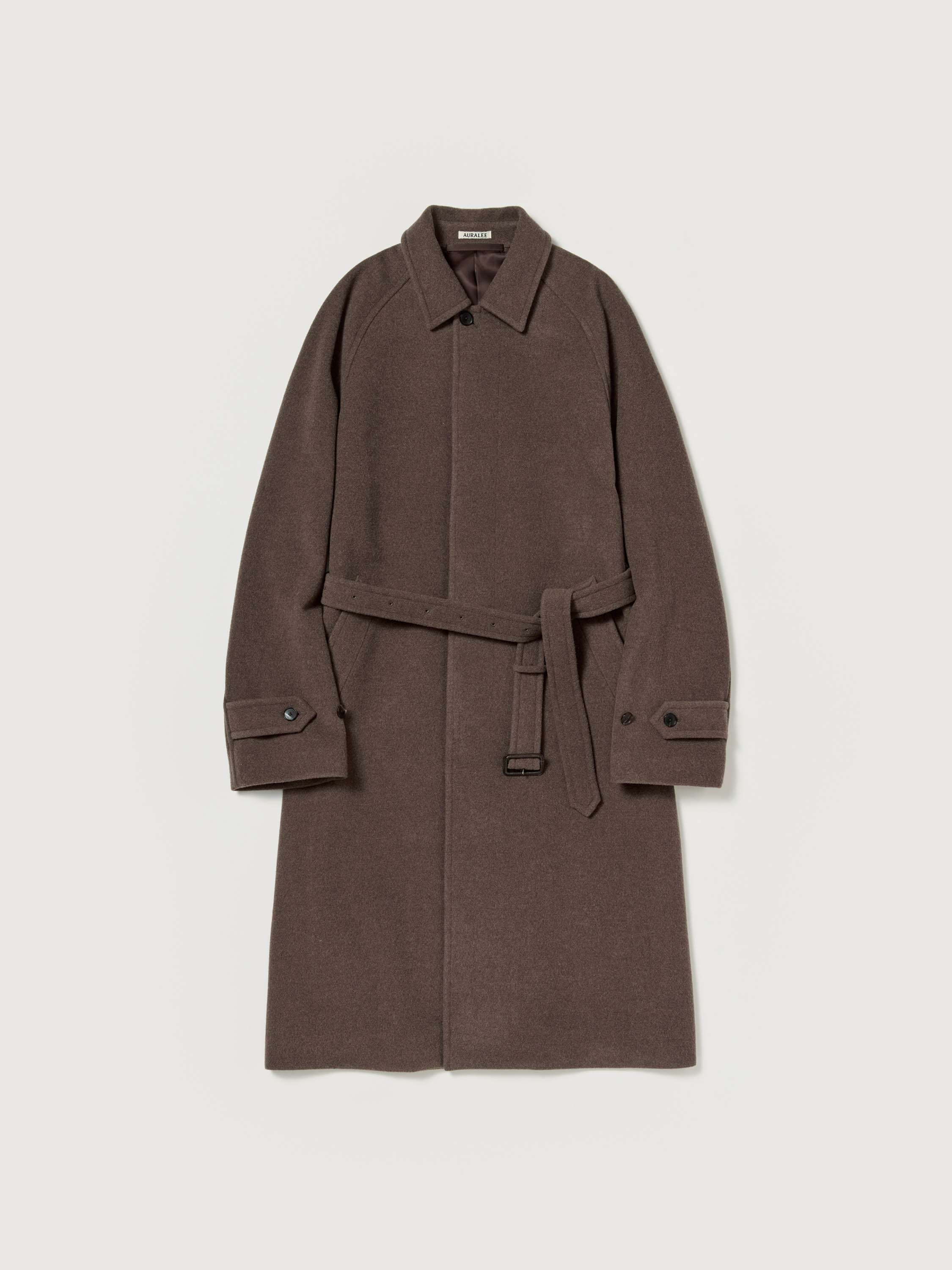 SUPER FINE WOOL MOSSER SOUTIEN COLLAR COAT - AURALEE