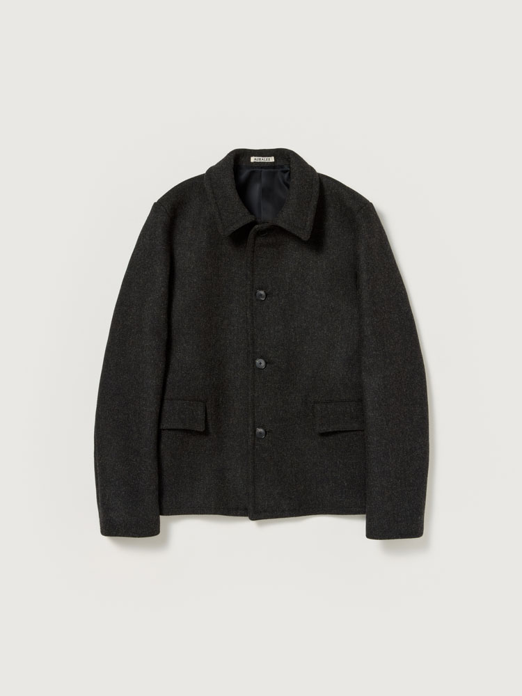 SHETLAND WOOL DOUBLE CLOTH BLOUSON