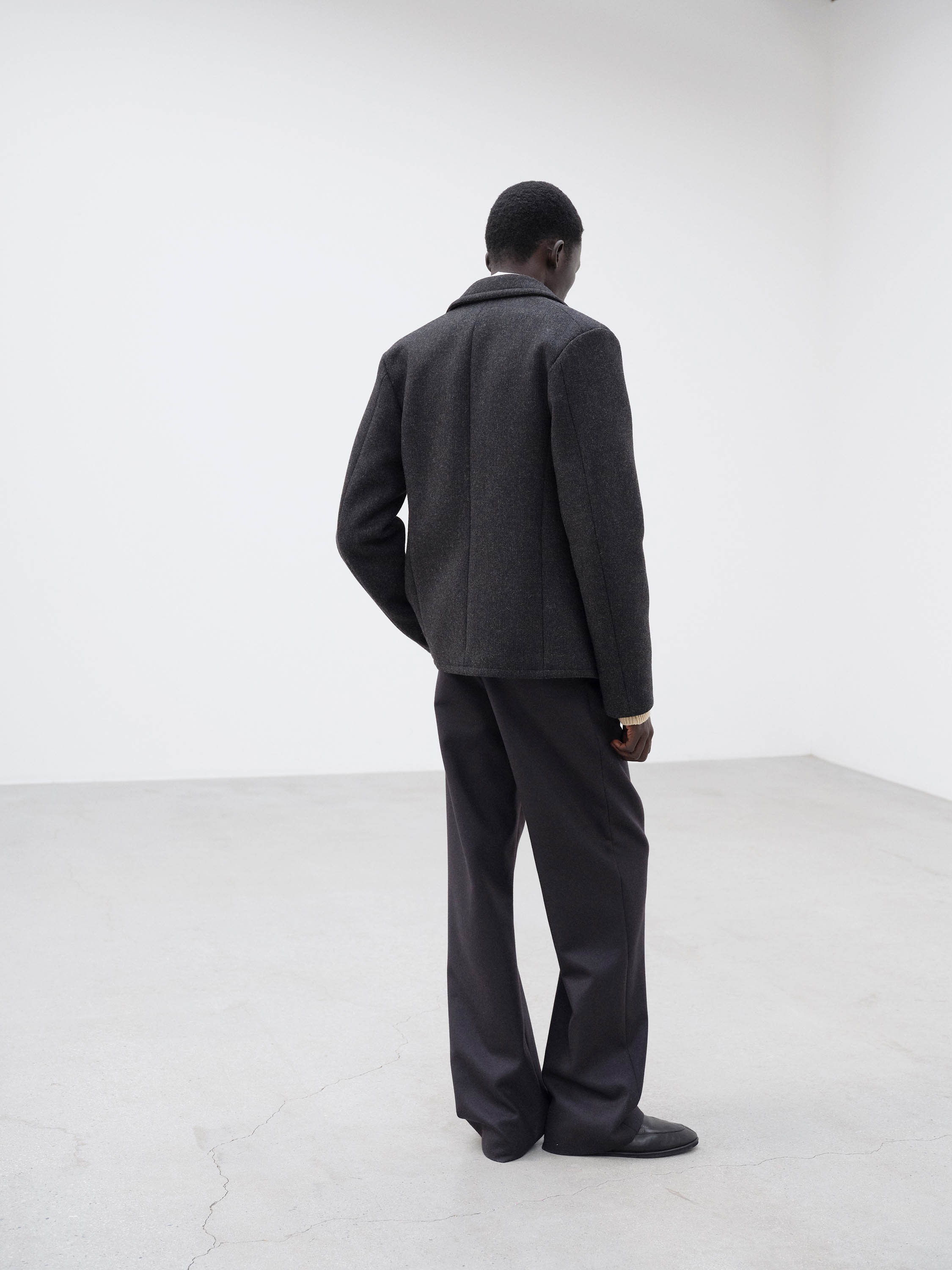 SHETLAND WOOL DOUBLE CLOTH BLOUSON 詳細画像 DARK CHARCOAL 5