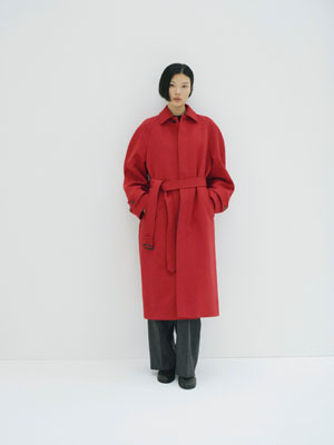 TWISTED DOUBLE CLOTH COAT