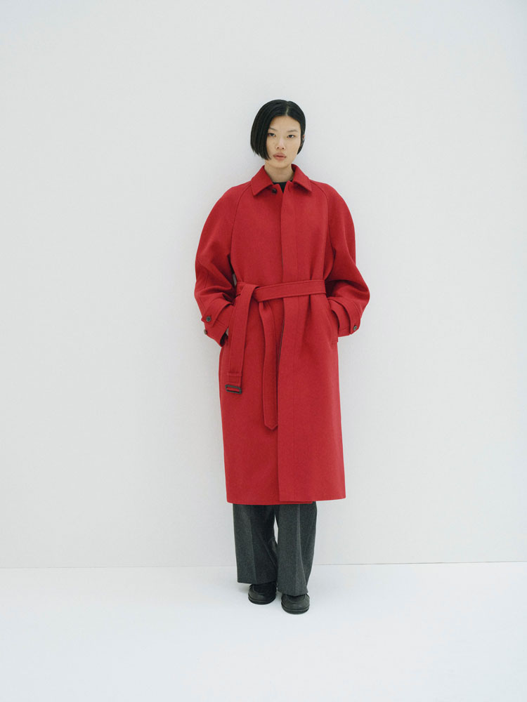 TWISTED DOUBLE CLOTH COAT