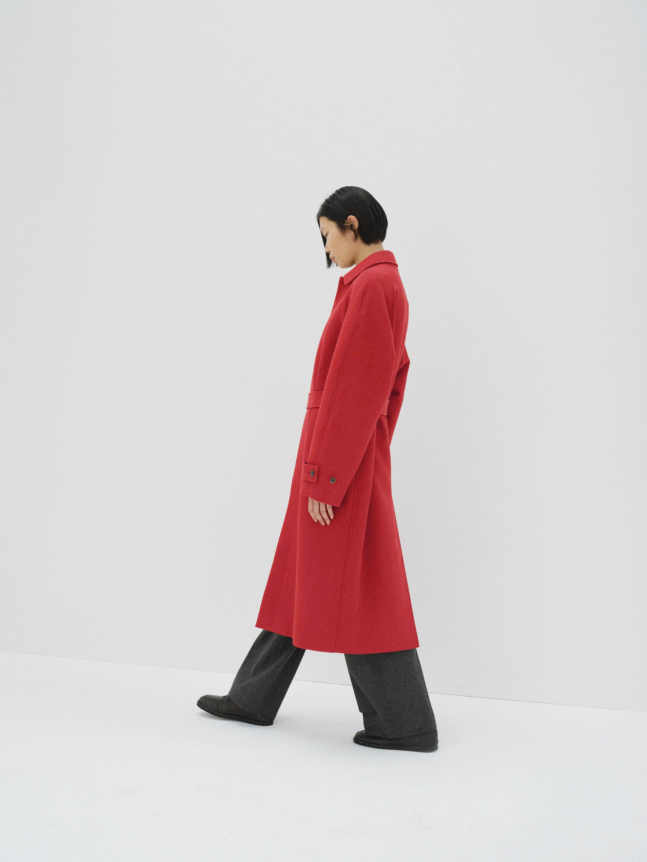 TWISTED DOUBLE CLOTH COAT 詳細画像 DUSTY RED 4