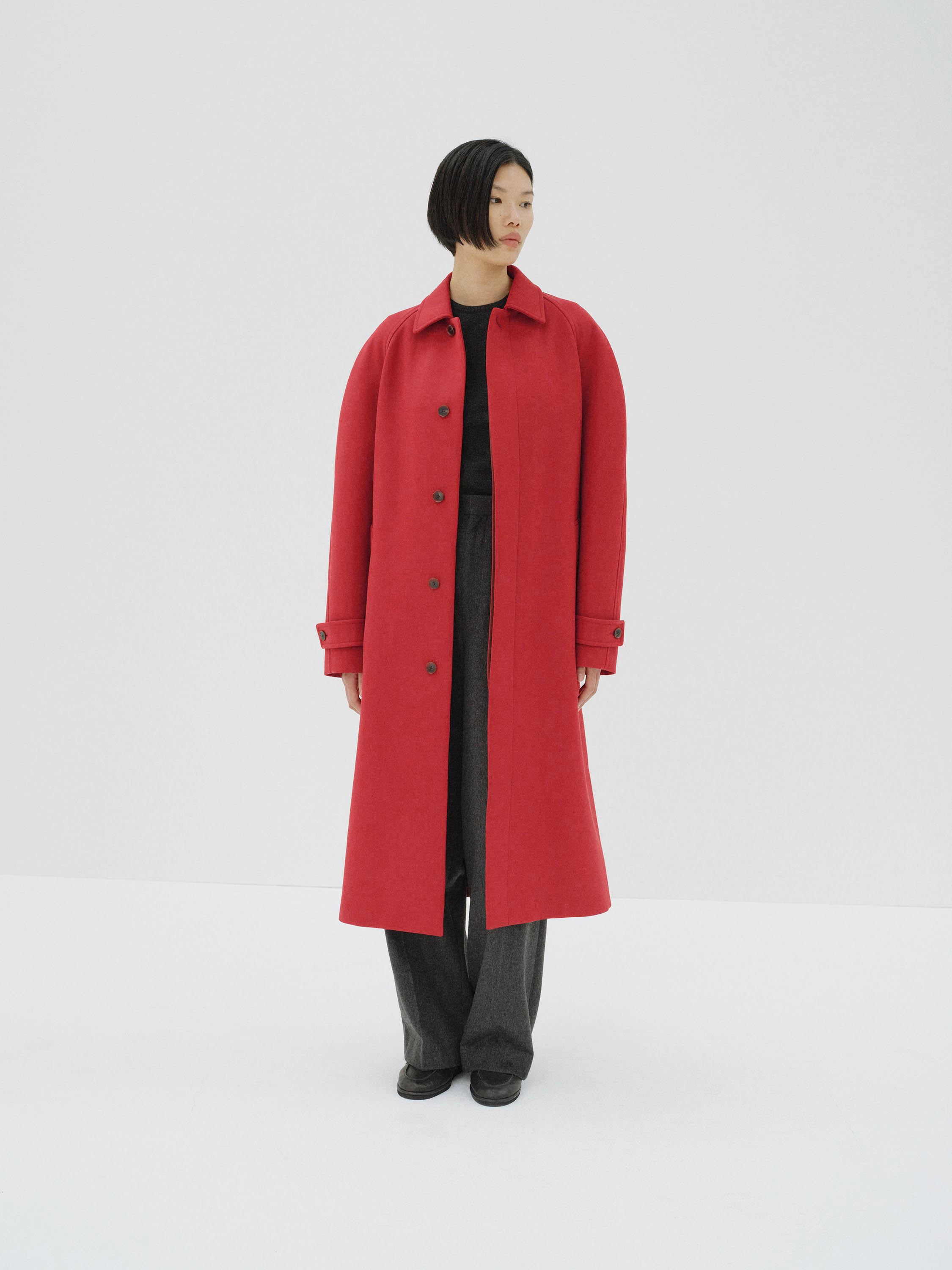 TWISTED DOUBLE CLOTH COAT 詳細画像 DUSTY RED 5