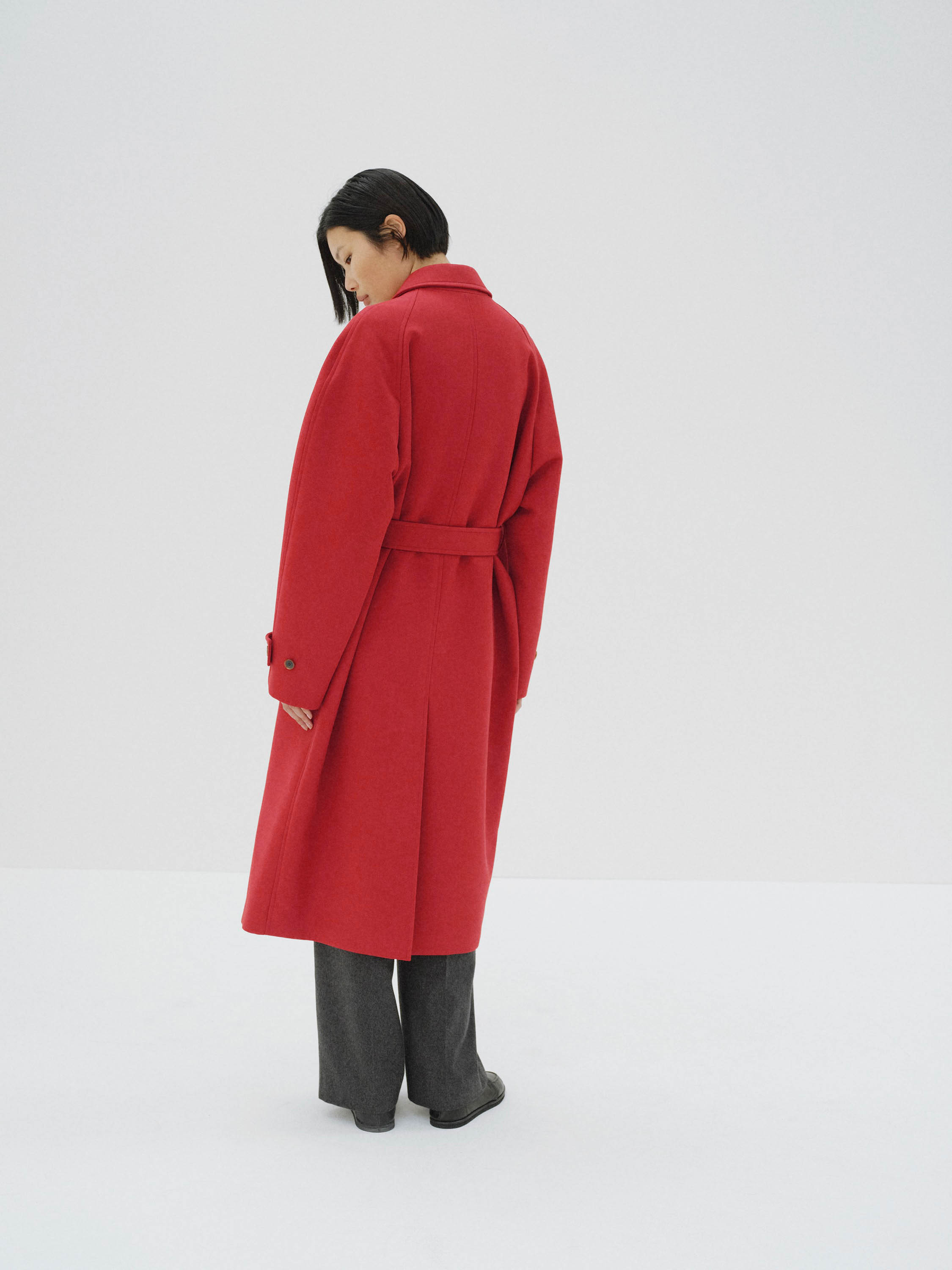 TWISTED DOUBLE CLOTH COAT 詳細画像 DUSTY RED 6