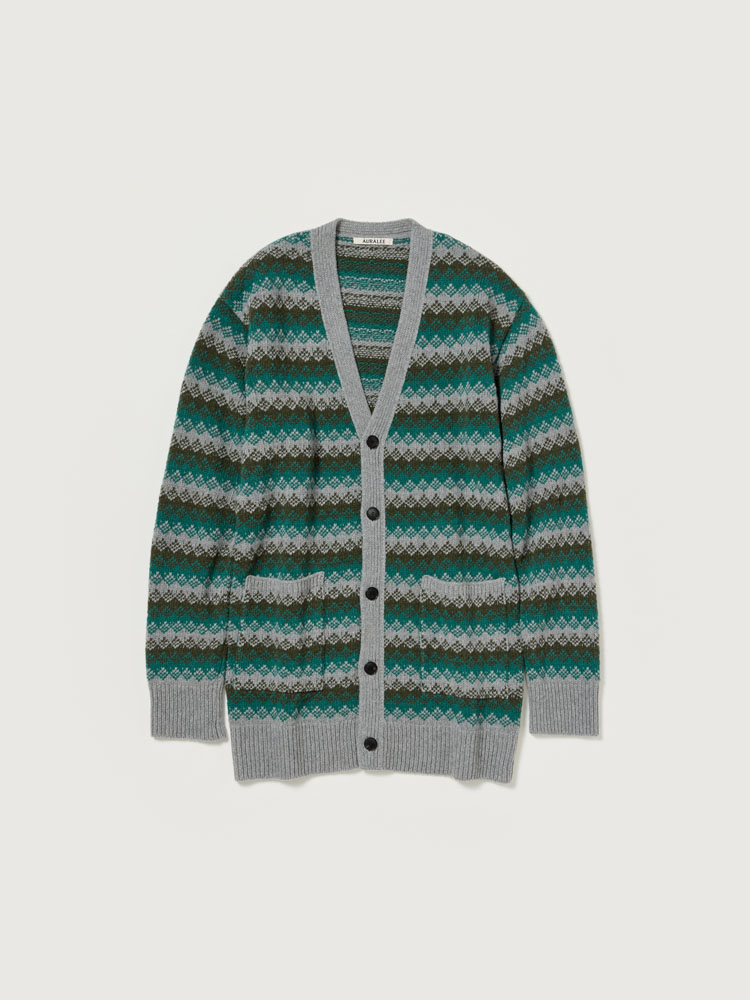 CASHMERE JACQUARD KNIT LONG CARDIGAN