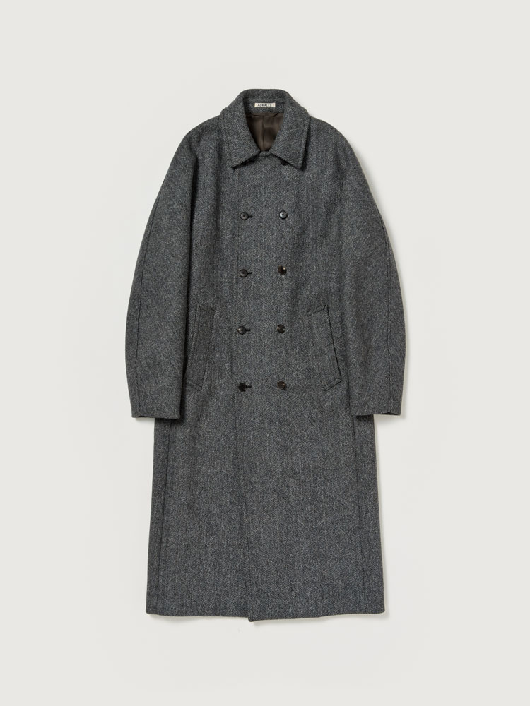 SHETLAND WOOL DOUBLE CLOTH COAT