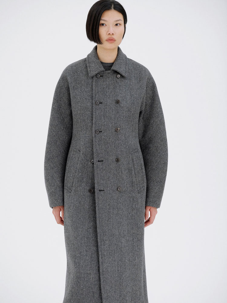 SHETLAND WOOL DOUBLE CLOTH COAT - AURALEE Official Website