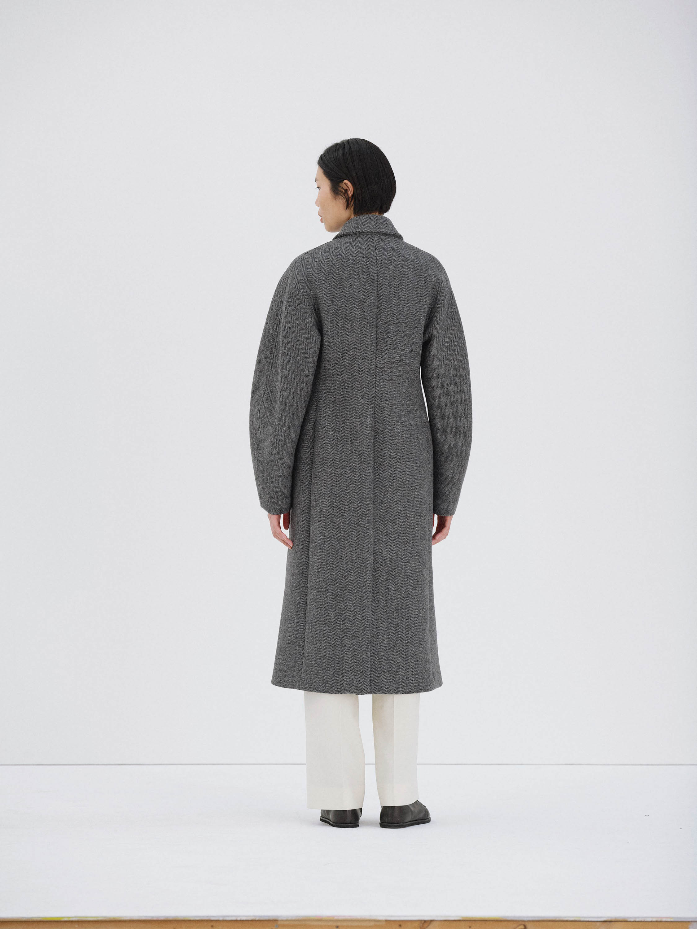 SHETLAND WOOL DOUBLE CLOTH COAT - AURALEE Official Website