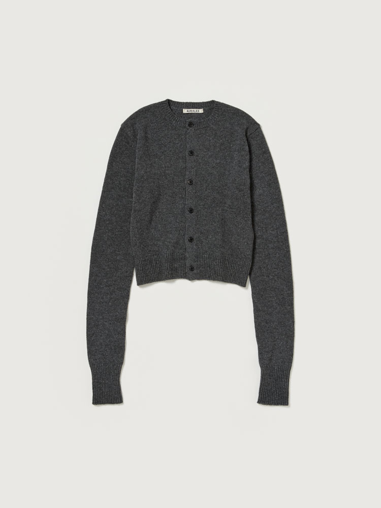 【AURALEE】SHORT CARDIGAN AURALEE SUPER FINE WOOL HIGH GAUGE RIB KNIT SHORT CARDIGAN