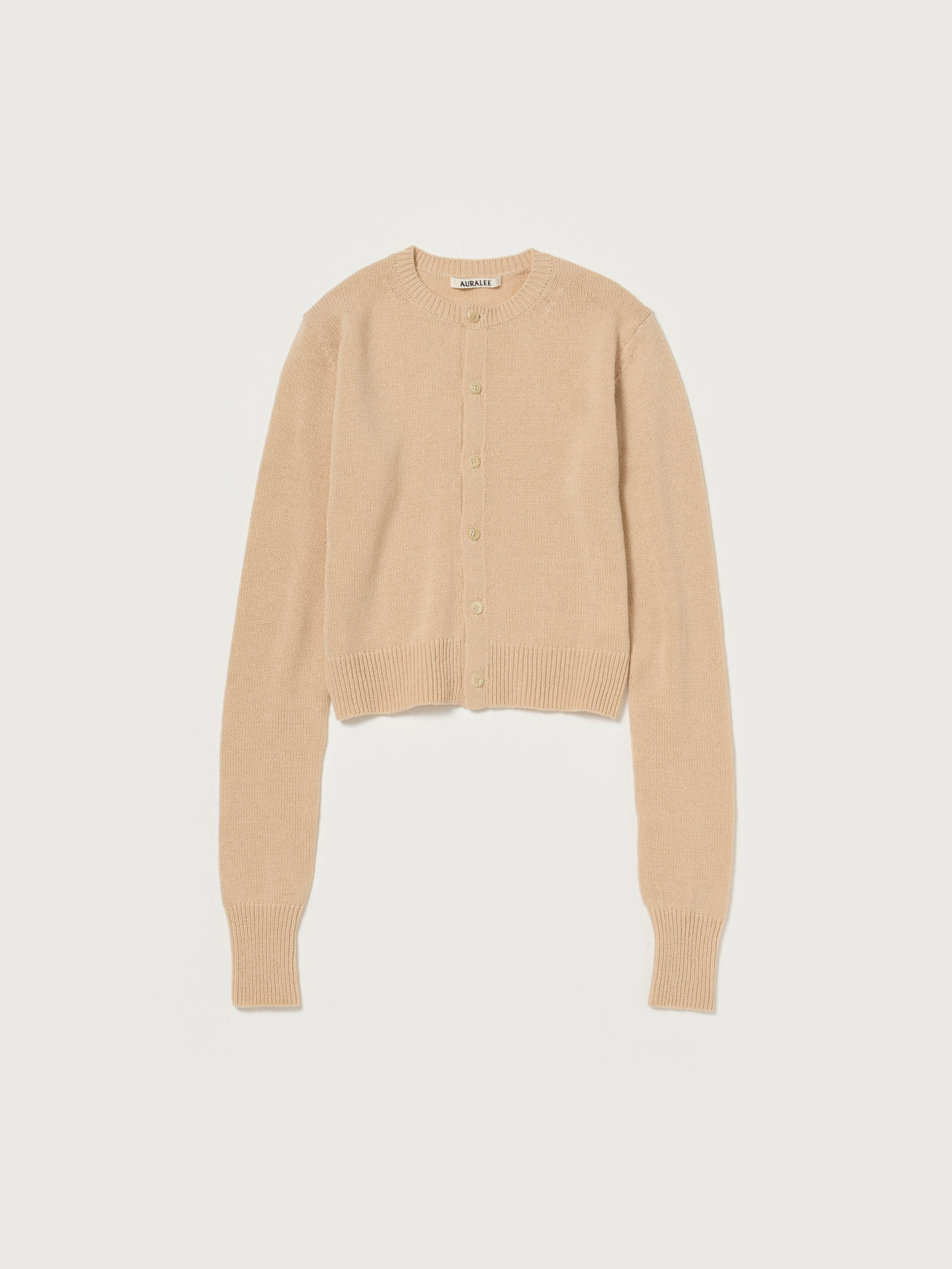 LIGHT CASHMERE KNIT CREW-NECK CARDIGAN 詳細画像 BEIGE 2