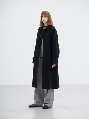 SUPER FINE WOOL MOSSER SOUTIEN COLLAR COAT