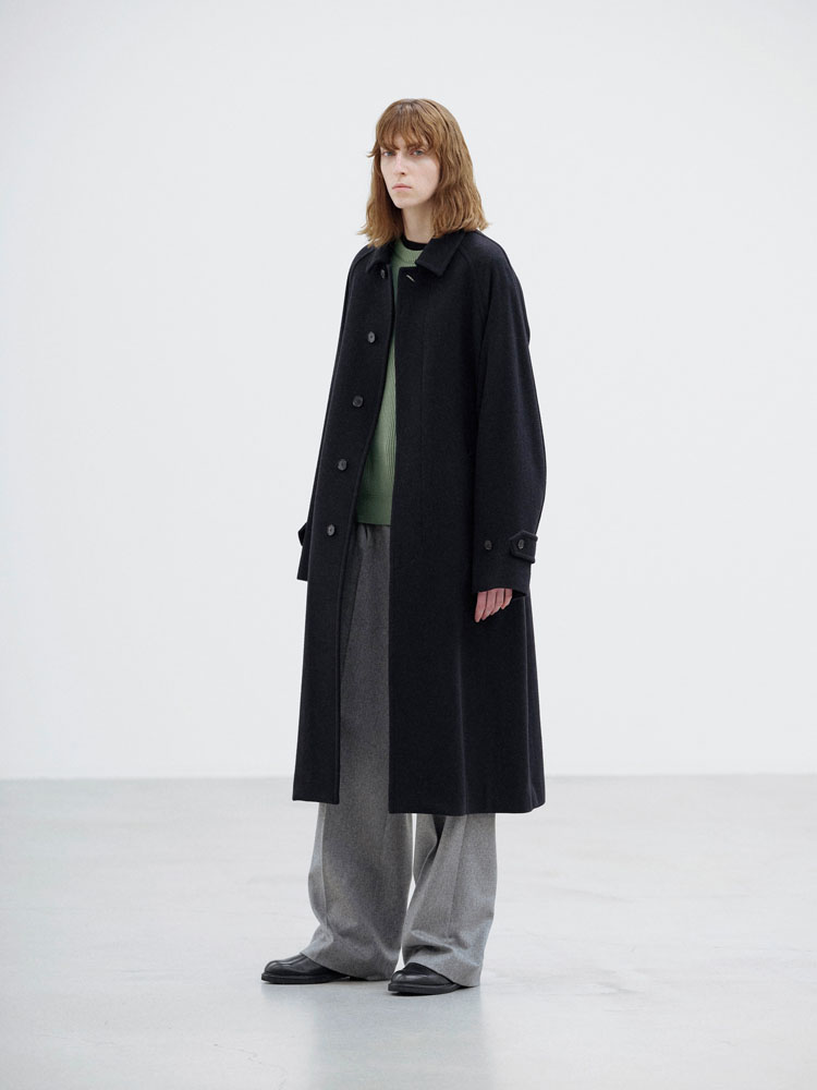 SUPER FINE WOOL MOSSER SOUTIEN COLLAR COAT - AURALEE Official Website
