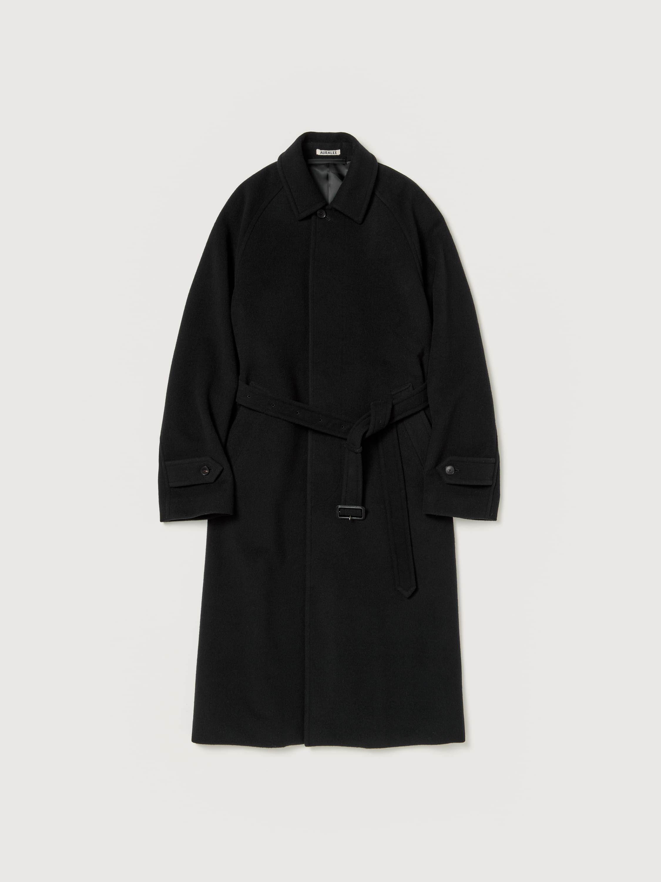 SUPER FINE WOOL MOSSER SOUTIEN COLLAR COAT 詳細画像 BLACK 5
