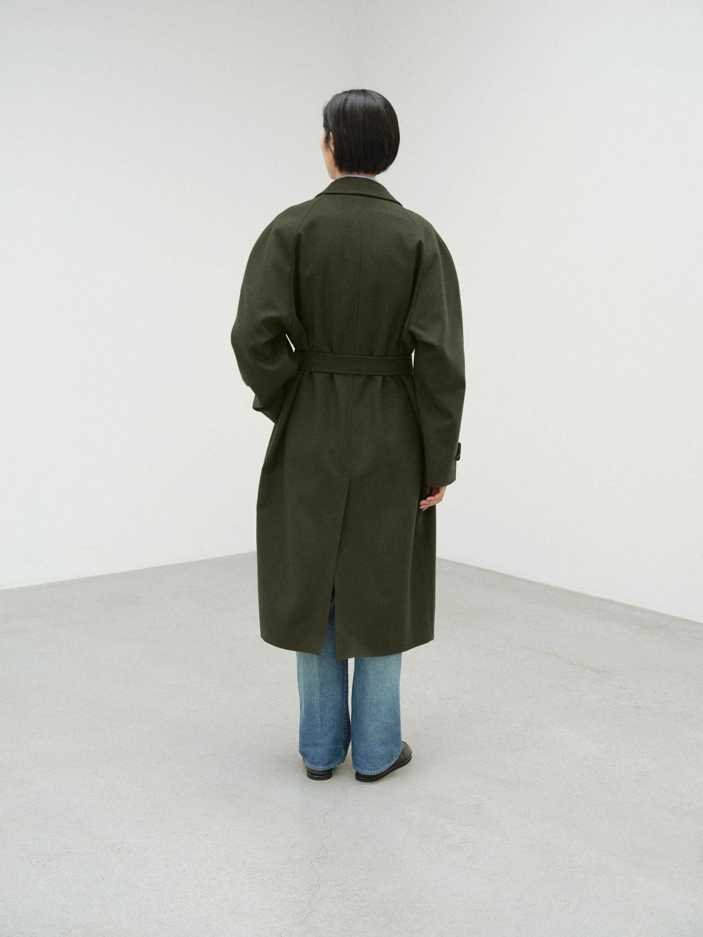 BABY CAMEL FLANNEL COAT 詳細画像 DARK OLIVE 4
