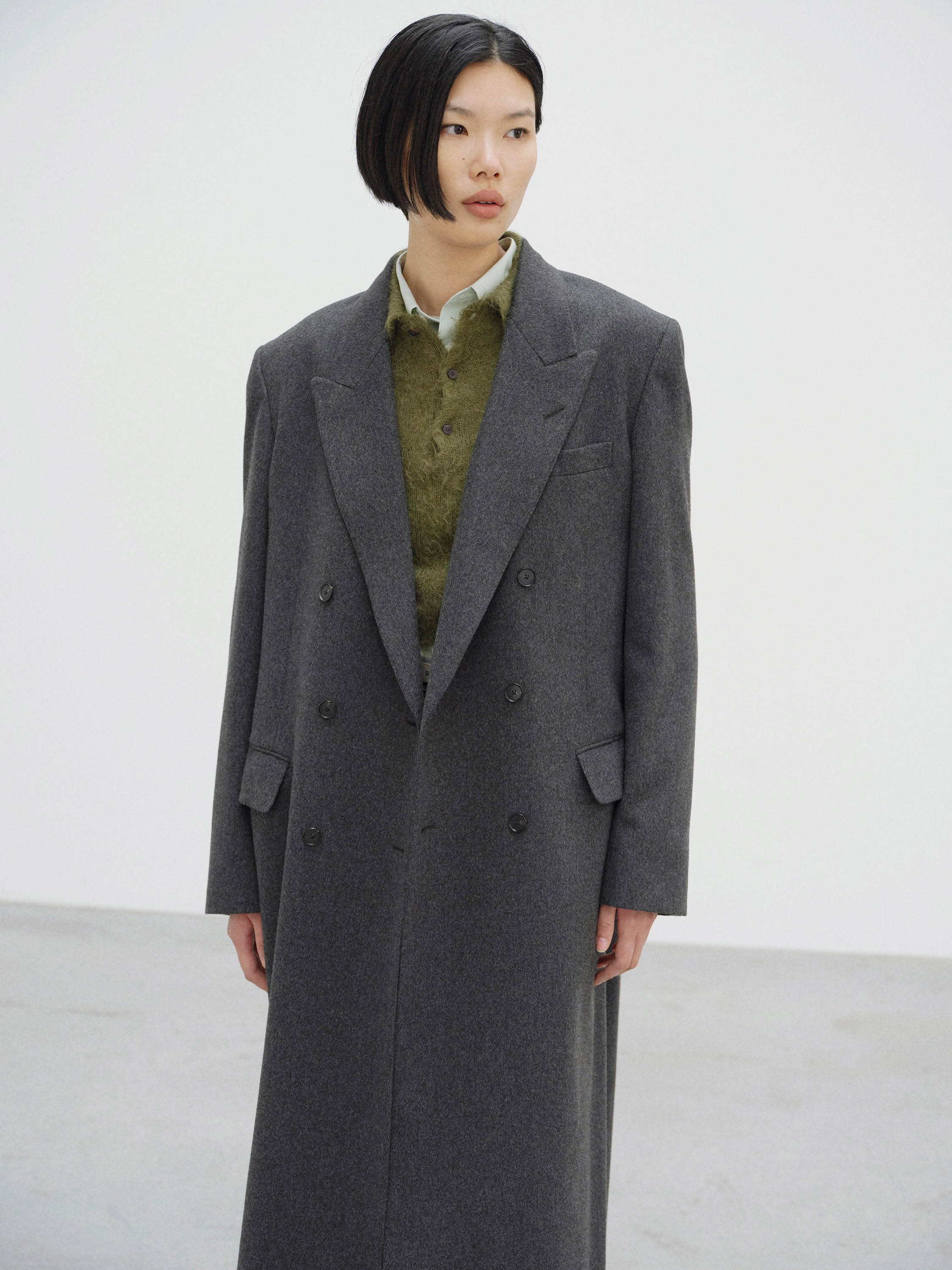 CASHMERE MOLESKIN COAT 詳細画像 TOP CHARCOAL 2