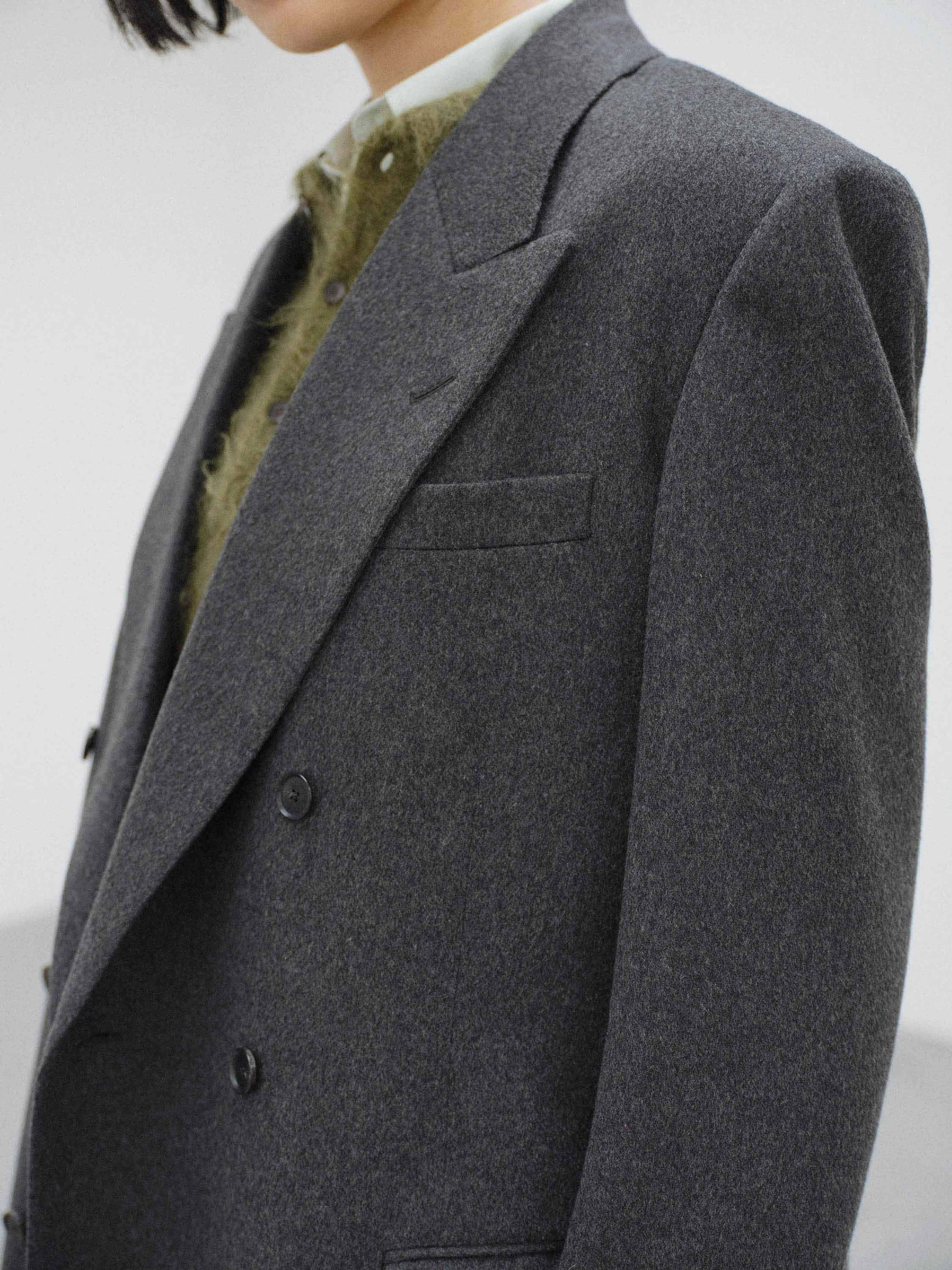 CASHMERE MOLESKIN COAT 詳細画像 TOP CHARCOAL 4