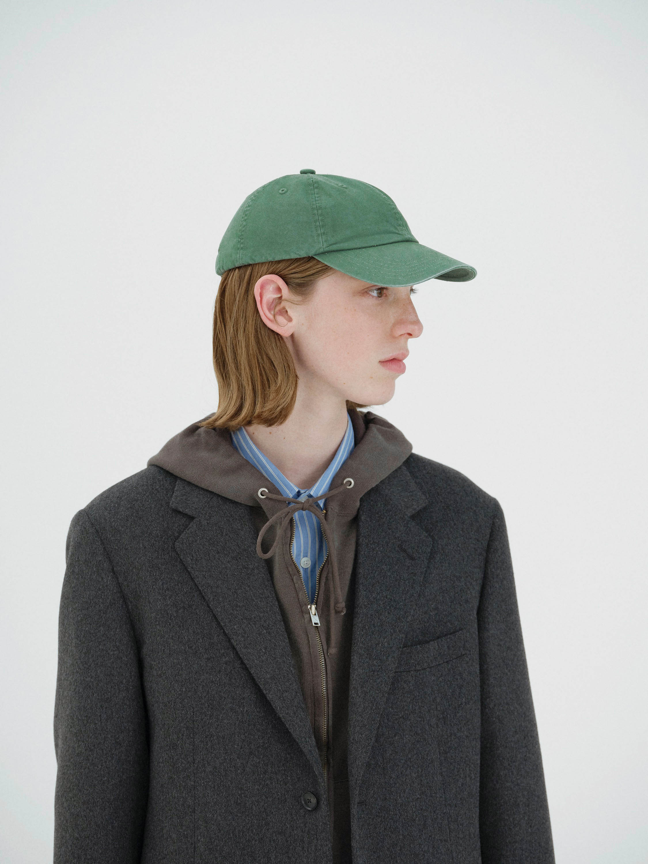 PRODUCT DYED FINX CHINO CAP MADE BY KIJIMATAKAYUKI 詳細画像 DUSTY GREEN 2