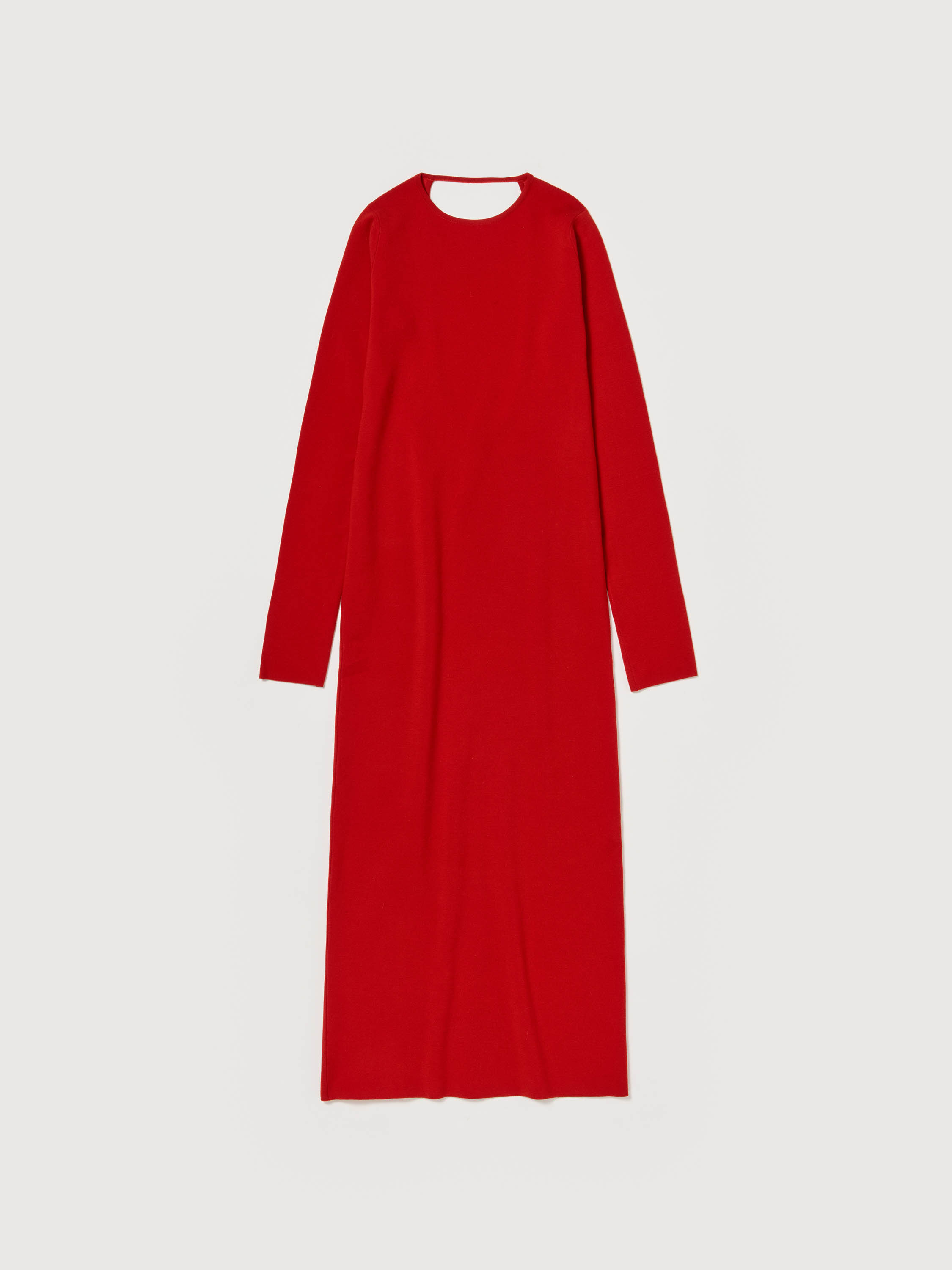 WOOL STRETCH DOUBLE FACE KNIT DRESS 詳細画像 RED 1