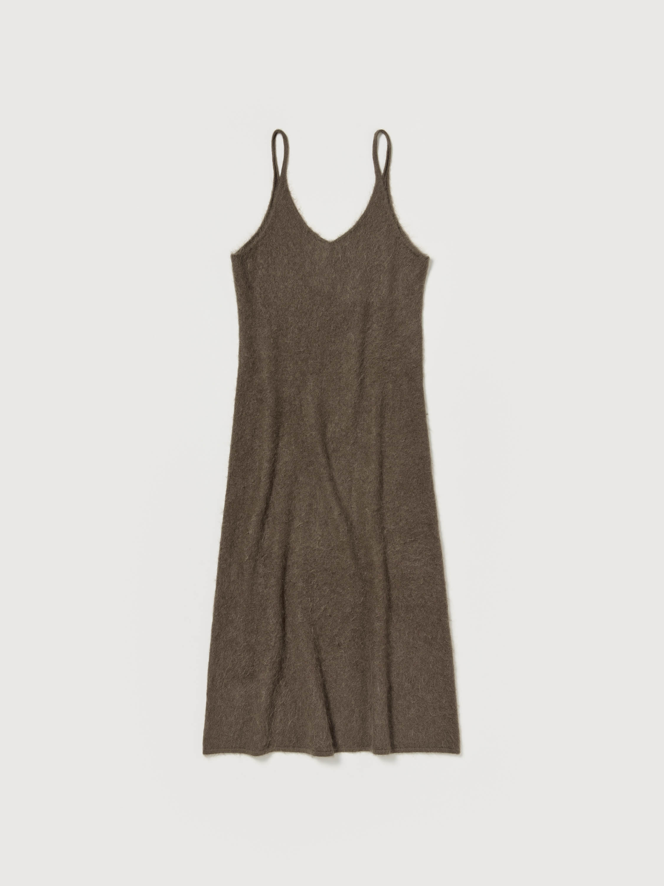 GARMENT-DYED BABY ALPACA FUR KNIT DRESS 詳細画像 DARK BROWN 1