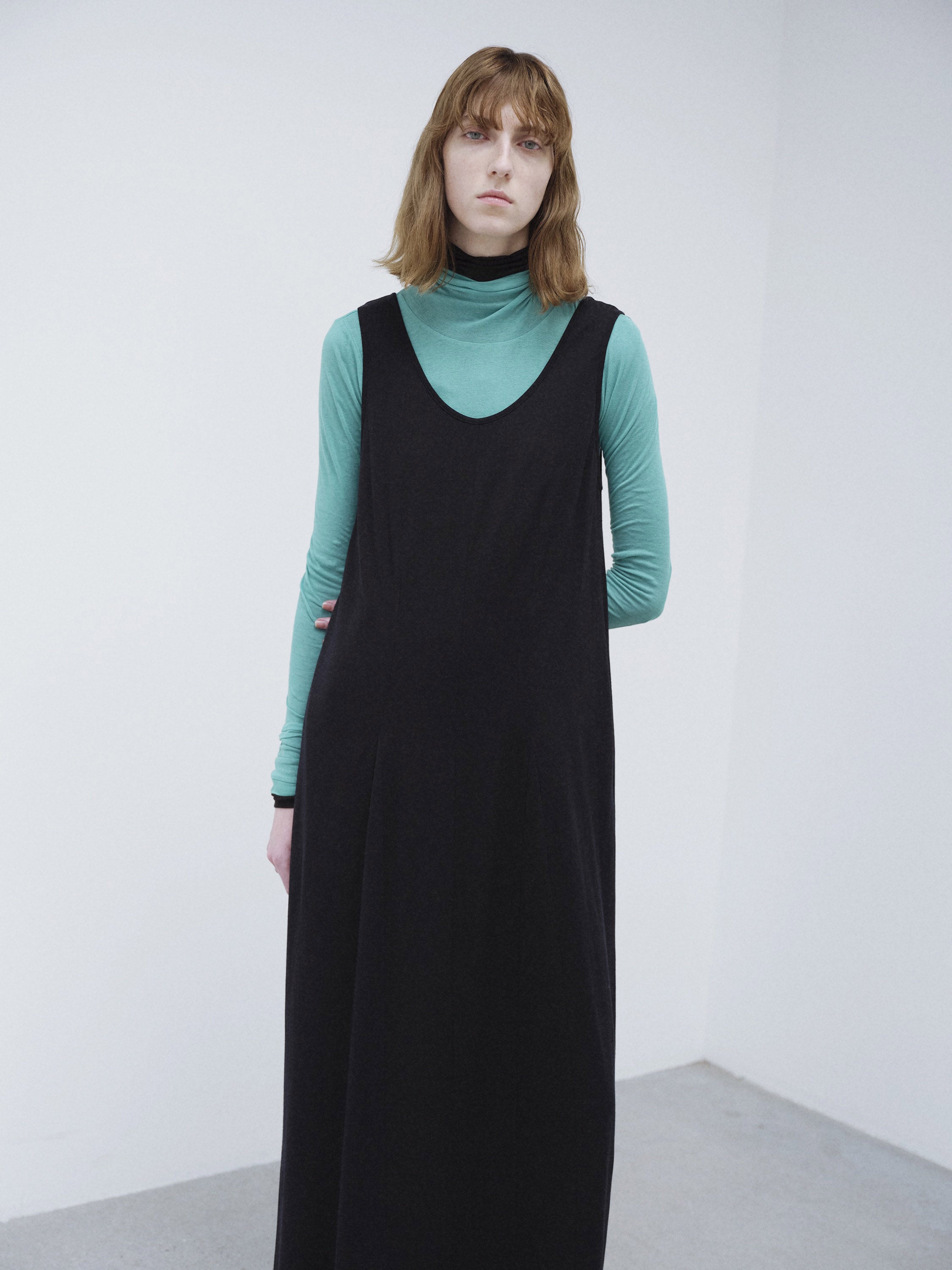 WOOL SOFT JERSEY DRESS 詳細画像 BLACK 3