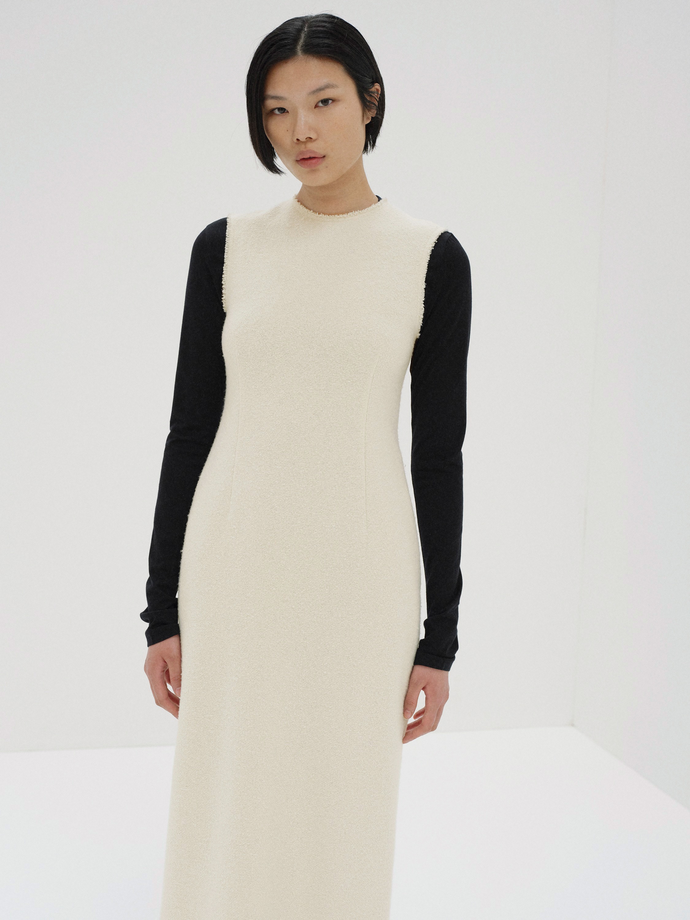 HOMESPUN TWEED  DRESS 詳細画像 IVORY WHITE 2